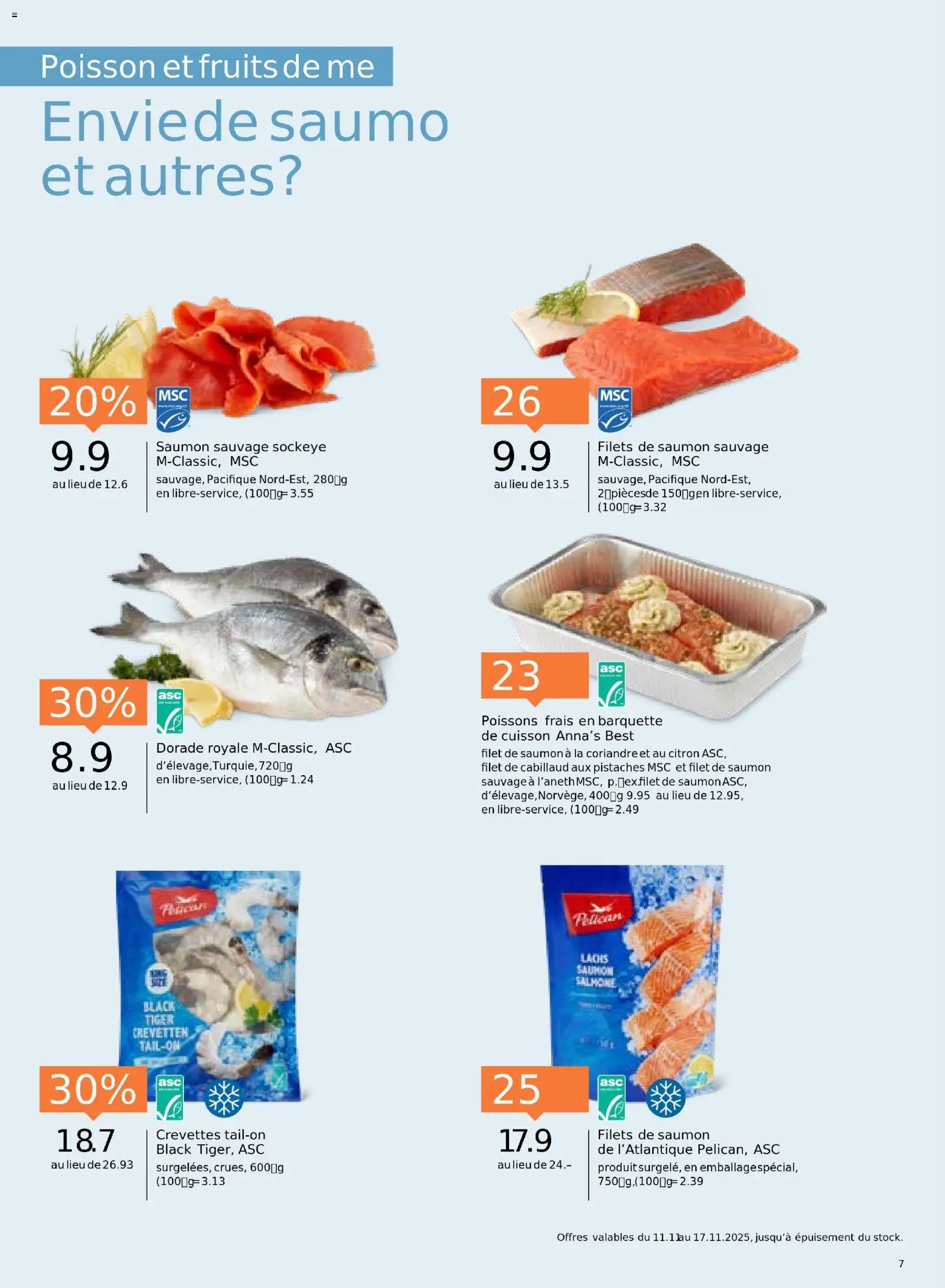 Migros Aktionen FR – gültig ab 11.11.2025 | Seite: 7 | Produkte: Lachs