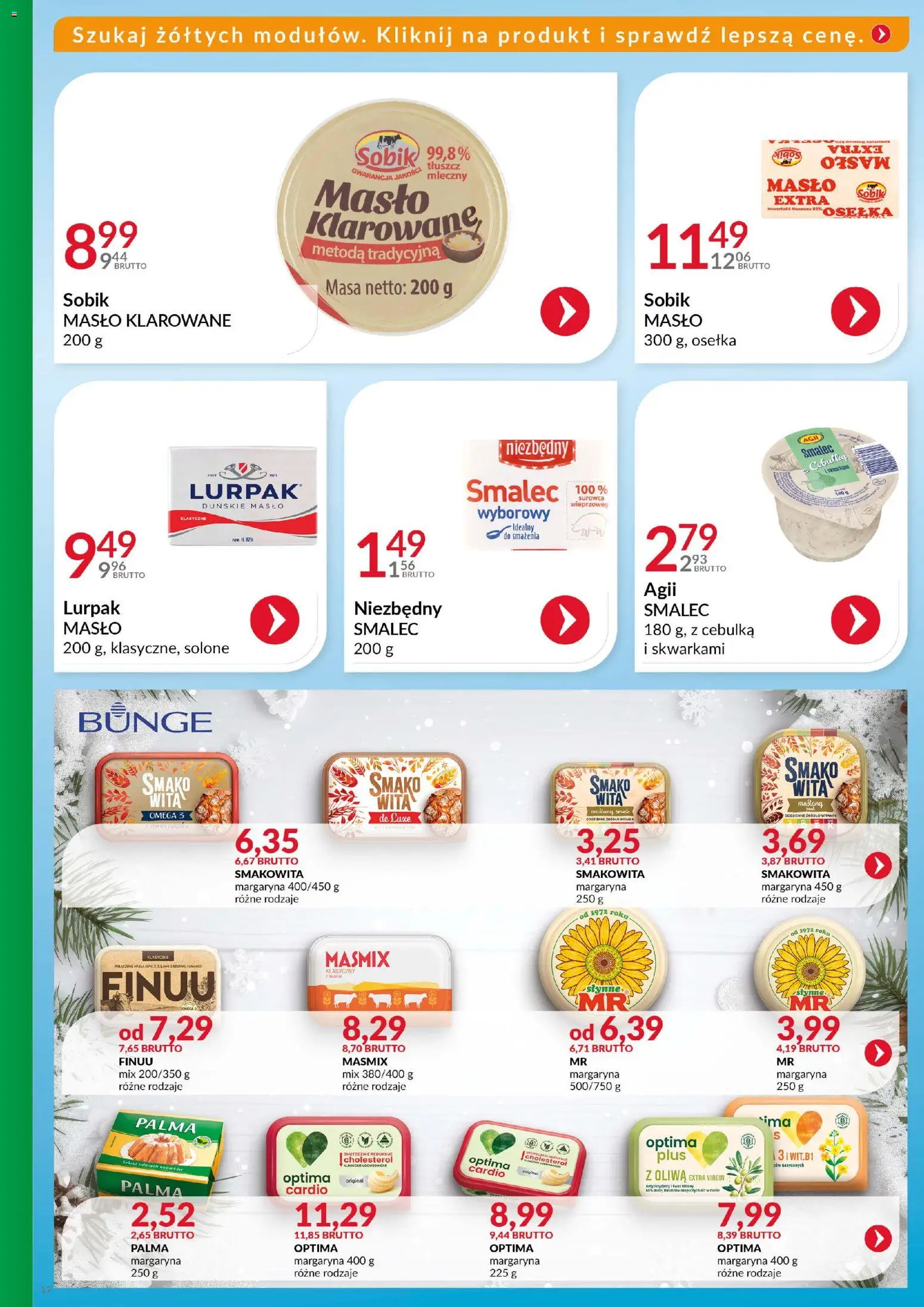 Eurocash Gazetka - Katalog Artykułów Spożywczych od 14.12.2025 | Strona: 17 | Produkty: Osełka, Masło klarowane, Oliwa extra virgin, Masło