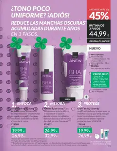 Vista previa Potente sérum facial, Unifica visiblemente la piel y mejora el aspecto de 7 tipos de decoloraciones, incluidas las manchas oscuras y las manchas de edad, en solo 2 semanas. válido desde el 01.03.2026 | Página: 33 | Productos: Sérum, Crema, Té, Crema de día