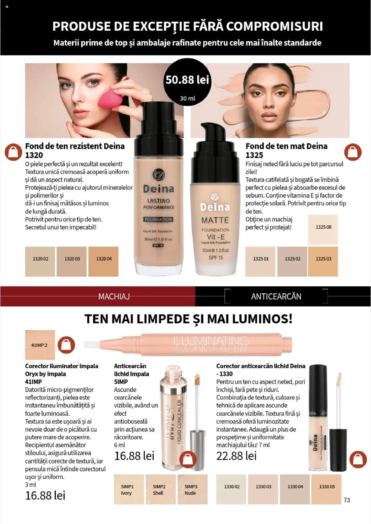 Noul catalog Lady’s – valabil de la 25.09.2025 | Pagină: 75 | Produse: Fond de ten, Machiaj, Concealer, Iluminator
