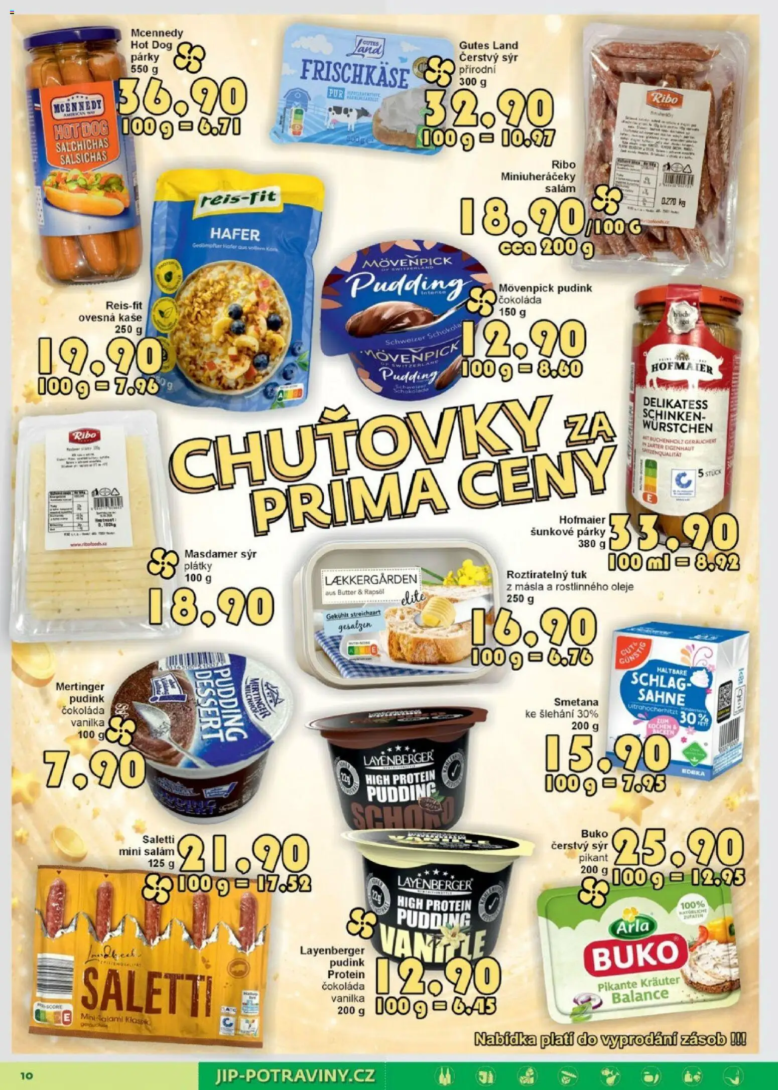 Jip leták od 22.04.2026 | Strana: 10 | Produkty: High protein pudding, Smetana, Protein, Čerstvý sýr