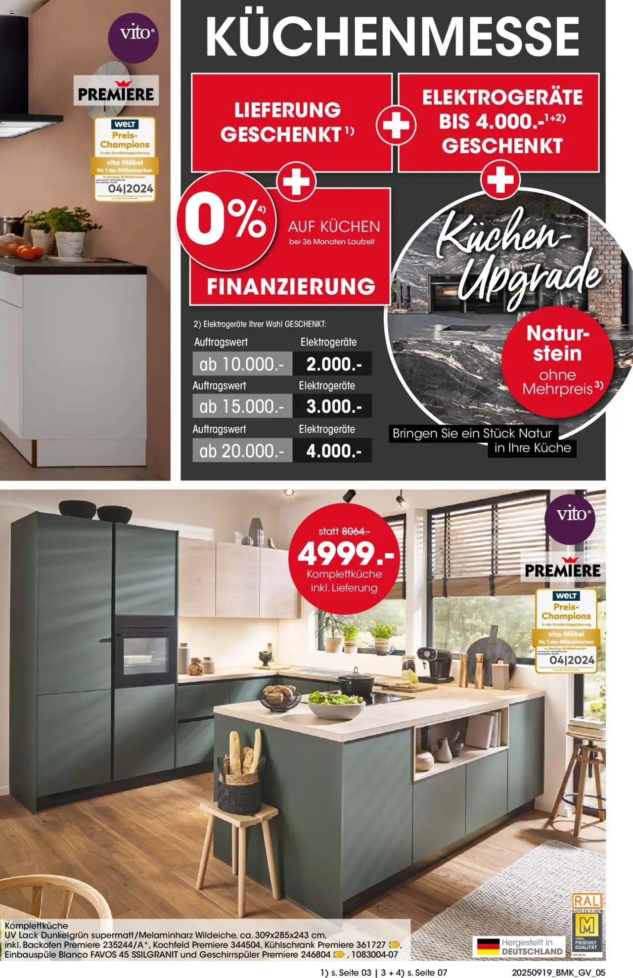 Möbel Martin Prospekt  Küchenmesse 	 – gültig ab 19.09.2025 | Seite: 5 | Produkte: Geschirrspüler, Küche, Kochfeld, Kuchen