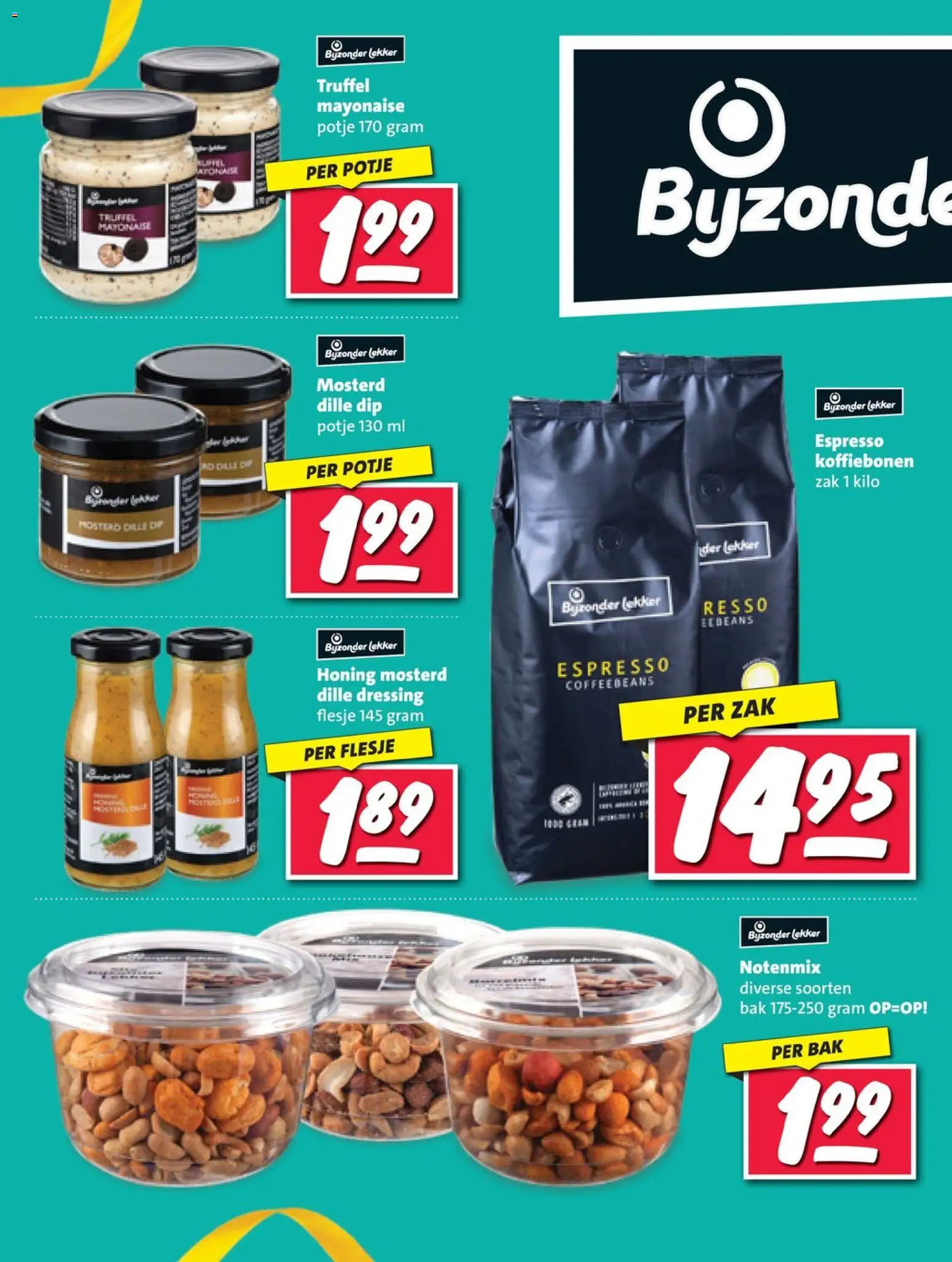 {H1} | Pagina: 28 | Producten: Koffiebonen, Dip, Zak