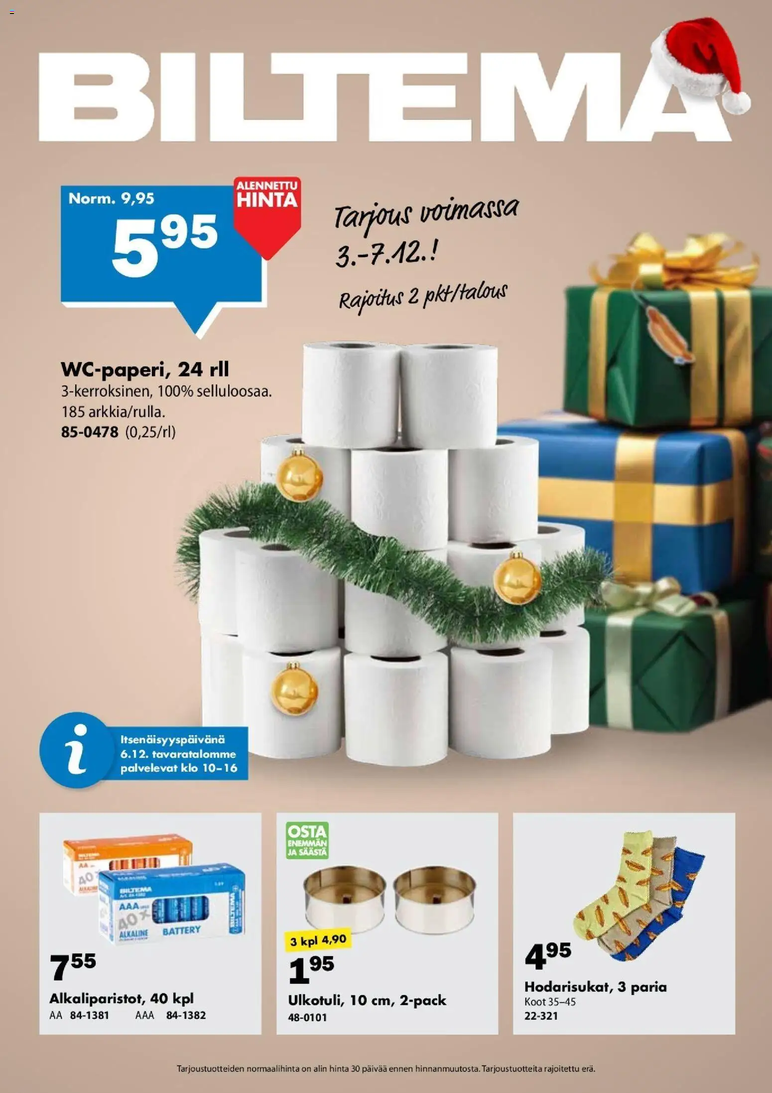 Biltema tarjoukset – voimassa 03.12.2025 alkaen | Sivu: 1