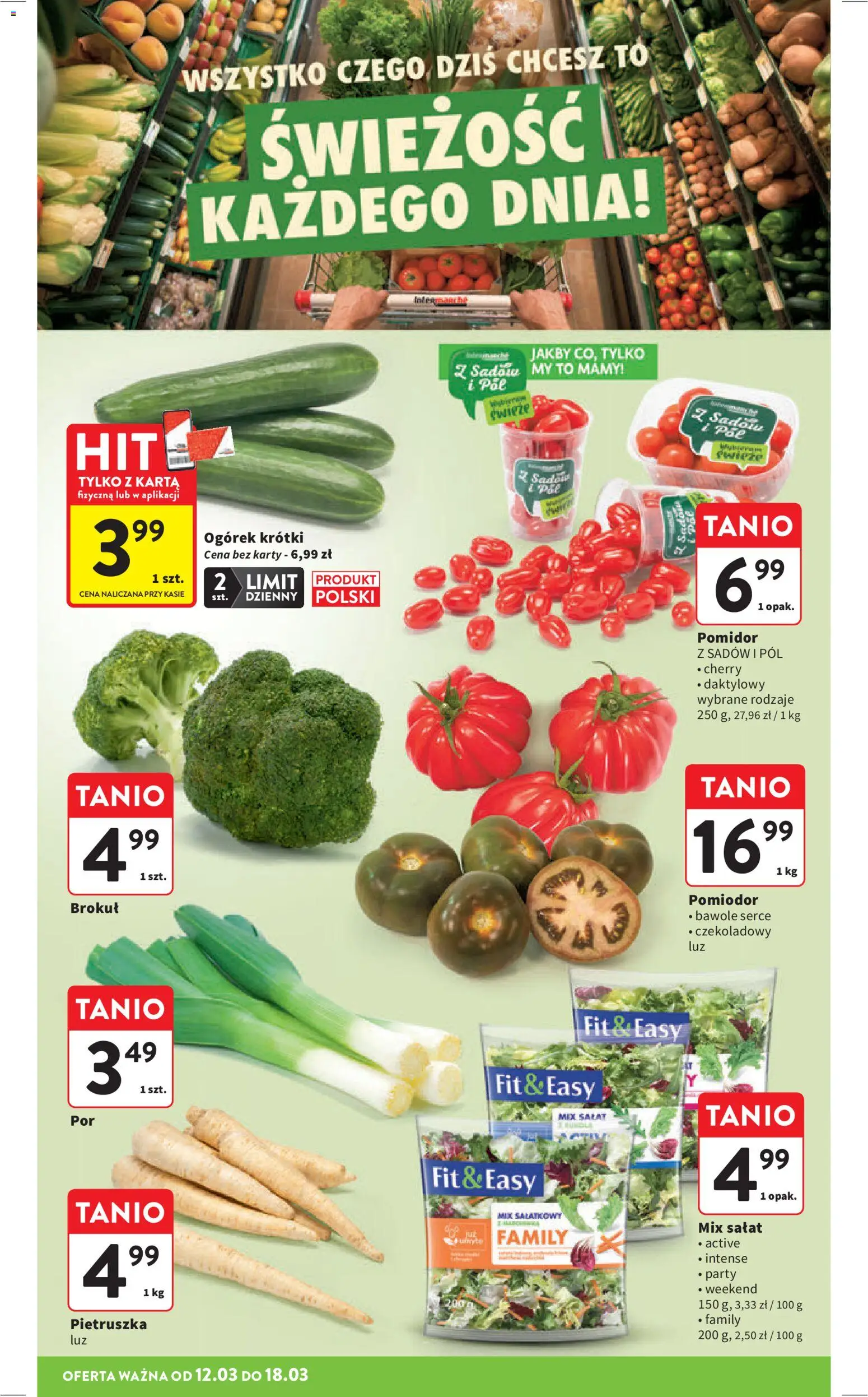 Intermarche gazetka od 12.03.2026 | Strona: 20 | Produkty: Karta, Pietruszka, Brokuł, Mix sałat