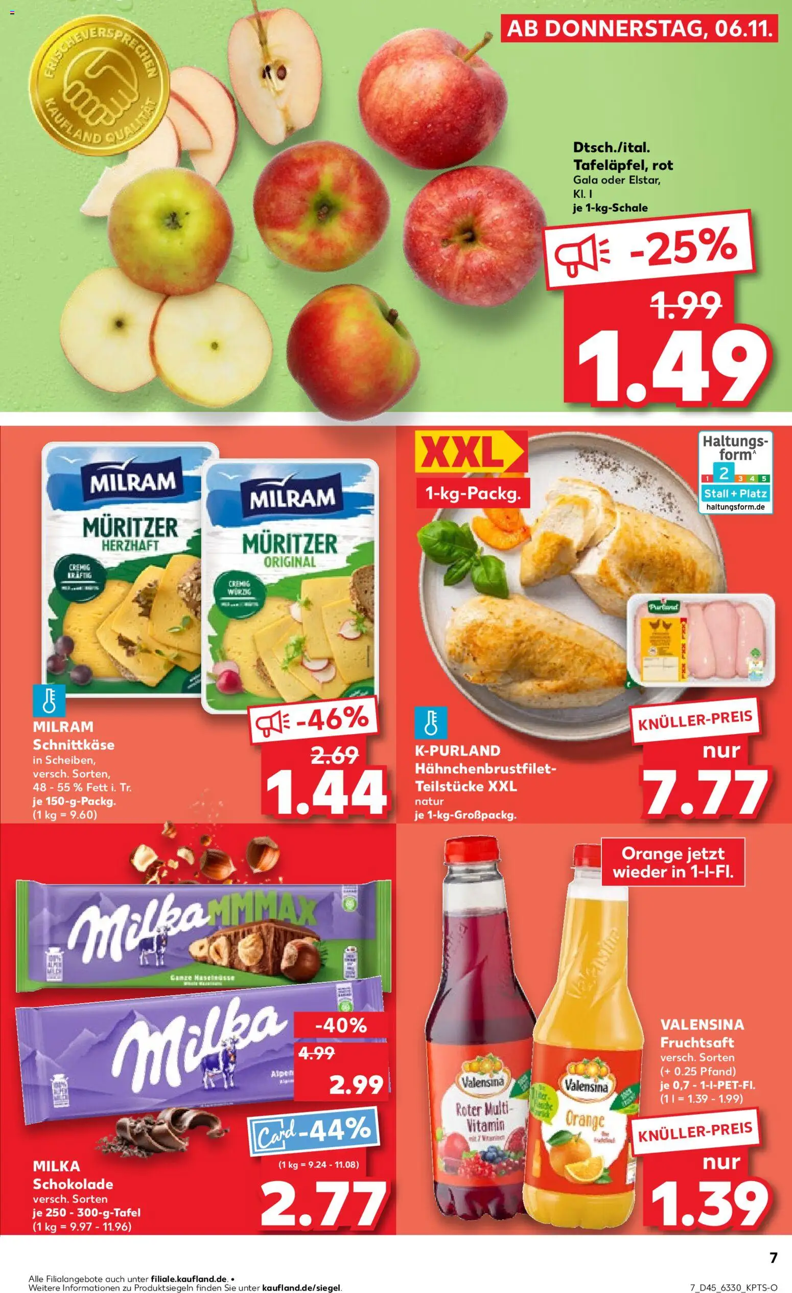 Kaufland prospekt Kiel	 – gültig ab 09.11.2025 | Seite: 7 | Produkte: Schokolade, Milka schokolade, Milka, Valensina