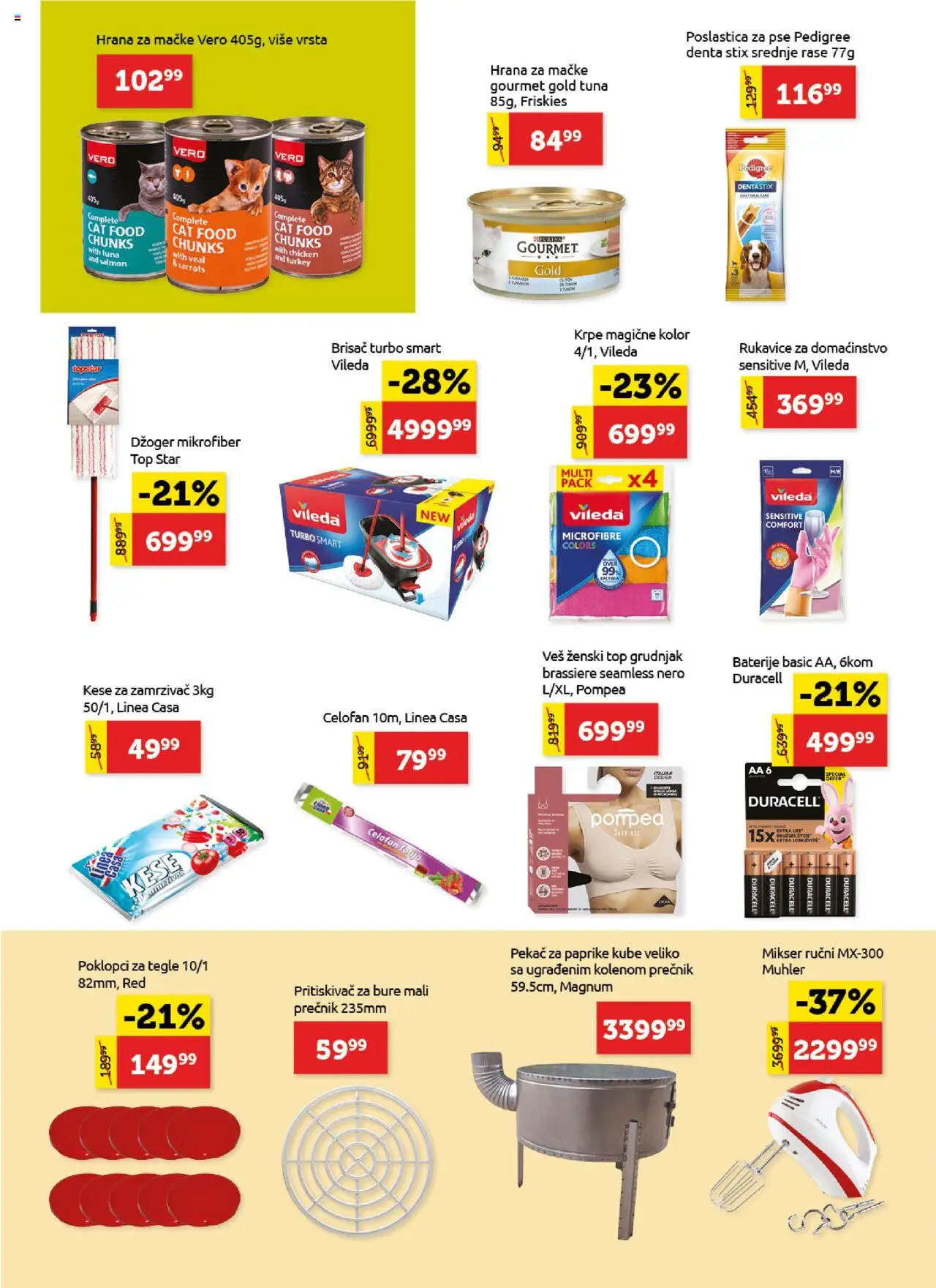 SuperVERO katalog - važi od 18.09.2025 | Strana: 25 | Proizvode: Hrana za mačke, Bure, Grudnjak, Vileda
