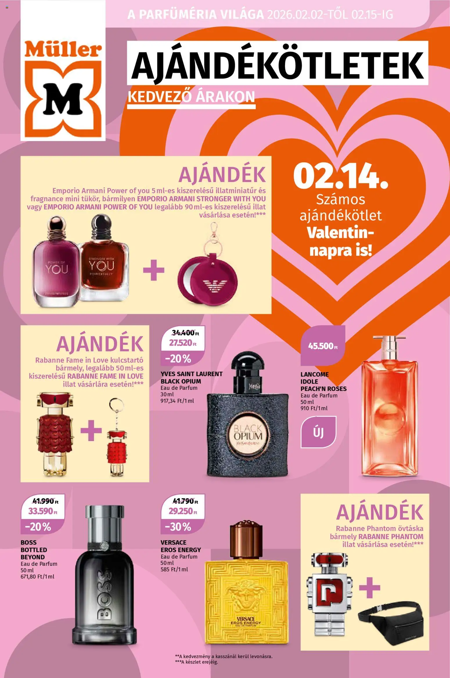 Müller akciós ujság - amely érvényes a következő dátumtól: 02.02.2026 | Oldal: 1 | Termékek: Parfüm