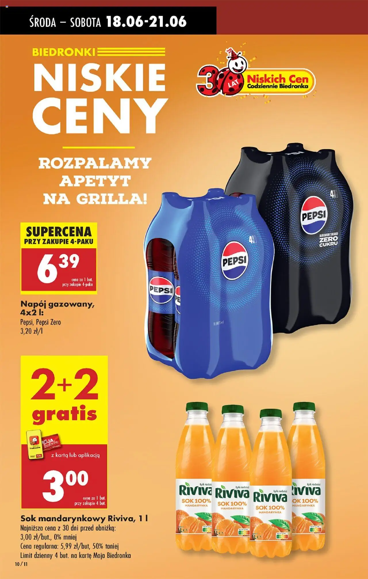 Biedronka gazetka - Oferta W tym tygodniu od 18.06.2025 | Strona: 12 | Produkty: Karta, Pepsi, Sok