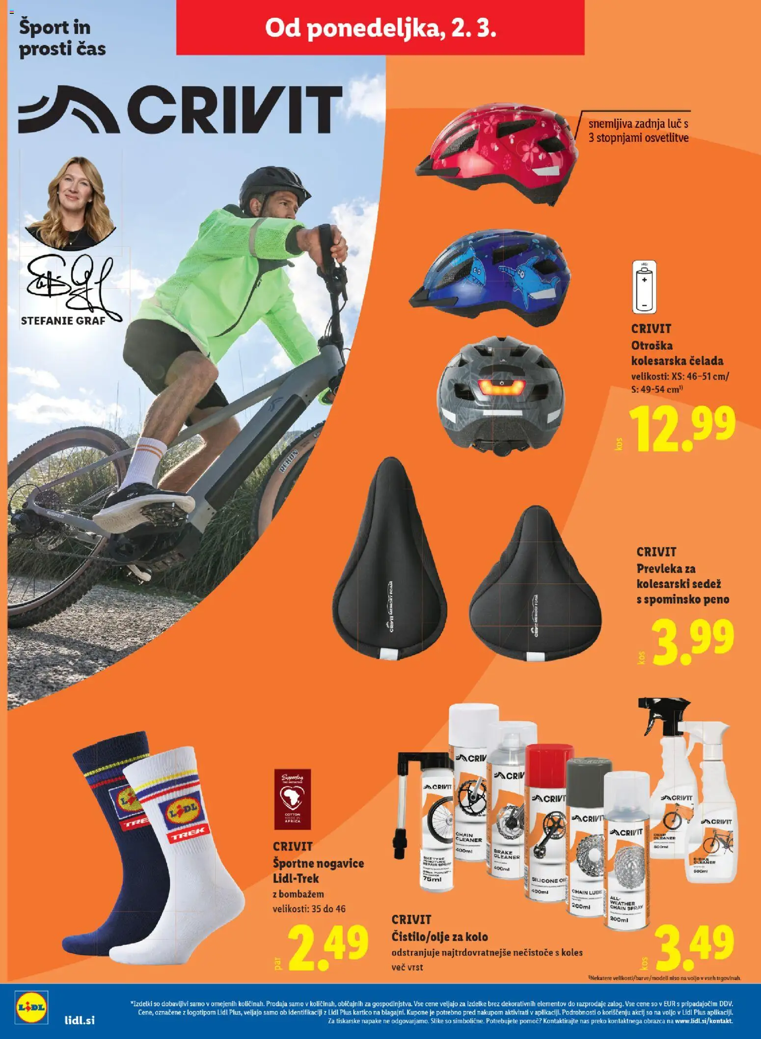 Novi Lidl katalog ponudbe – veljaven od 26.02.2026 | Stran: 62 | Izdelki: Športne nogavice, Prevleka, Nogavice, Čelada