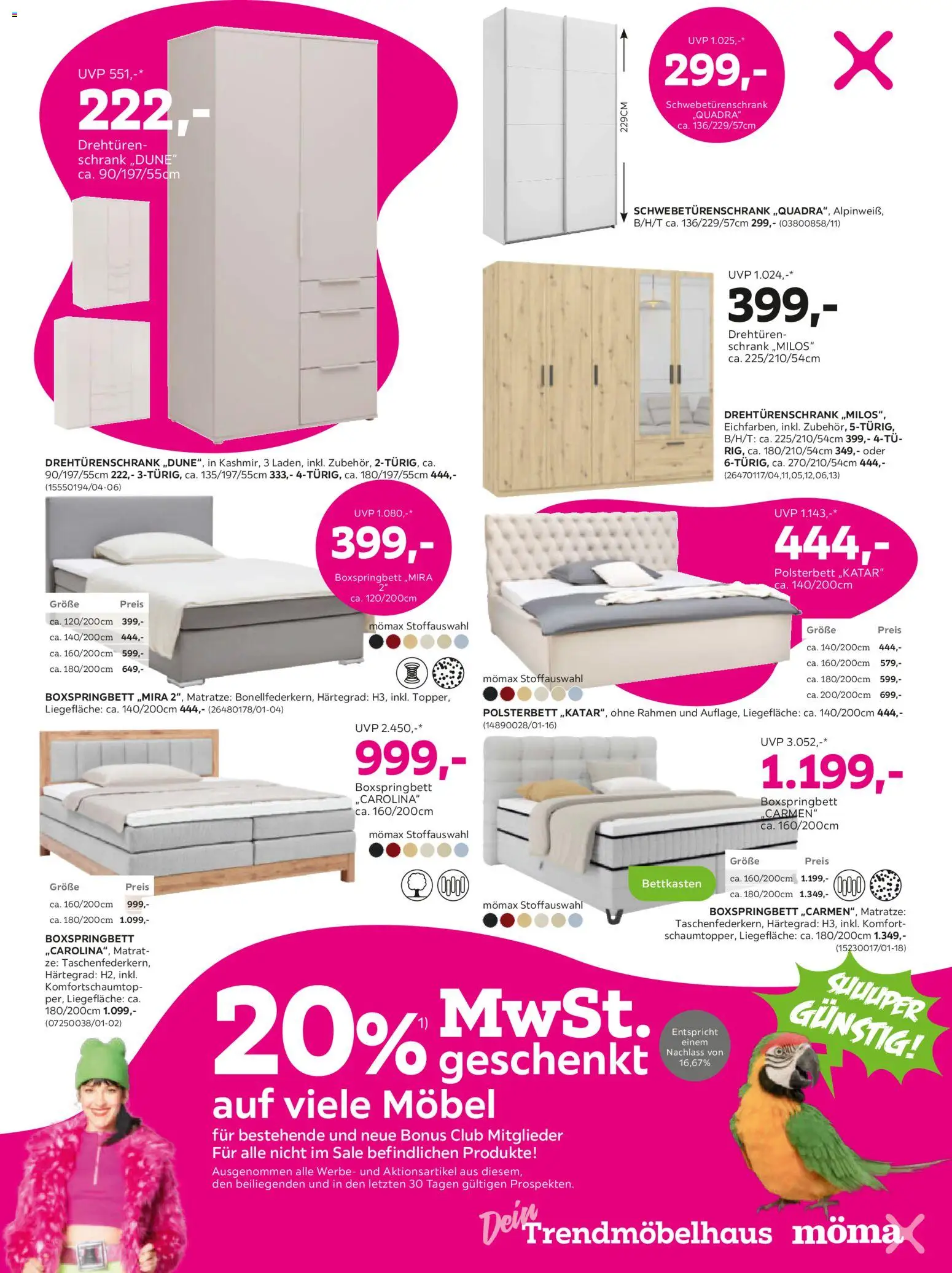 Mömax Prospekt aktuell gültig ab 27.12.2025 | Seite: 7 | Produkte: Matratze, Schrank