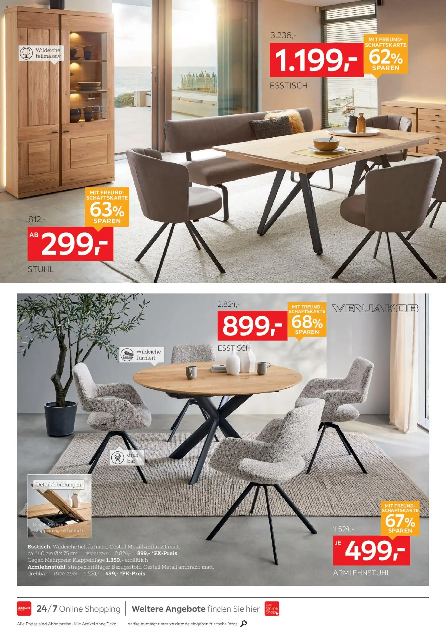 XXXL Lutz VENJAKOB Spezial – gültig ab 02.11.2025 | Seite: 2 | Produkte: Esstisch, Stuhl