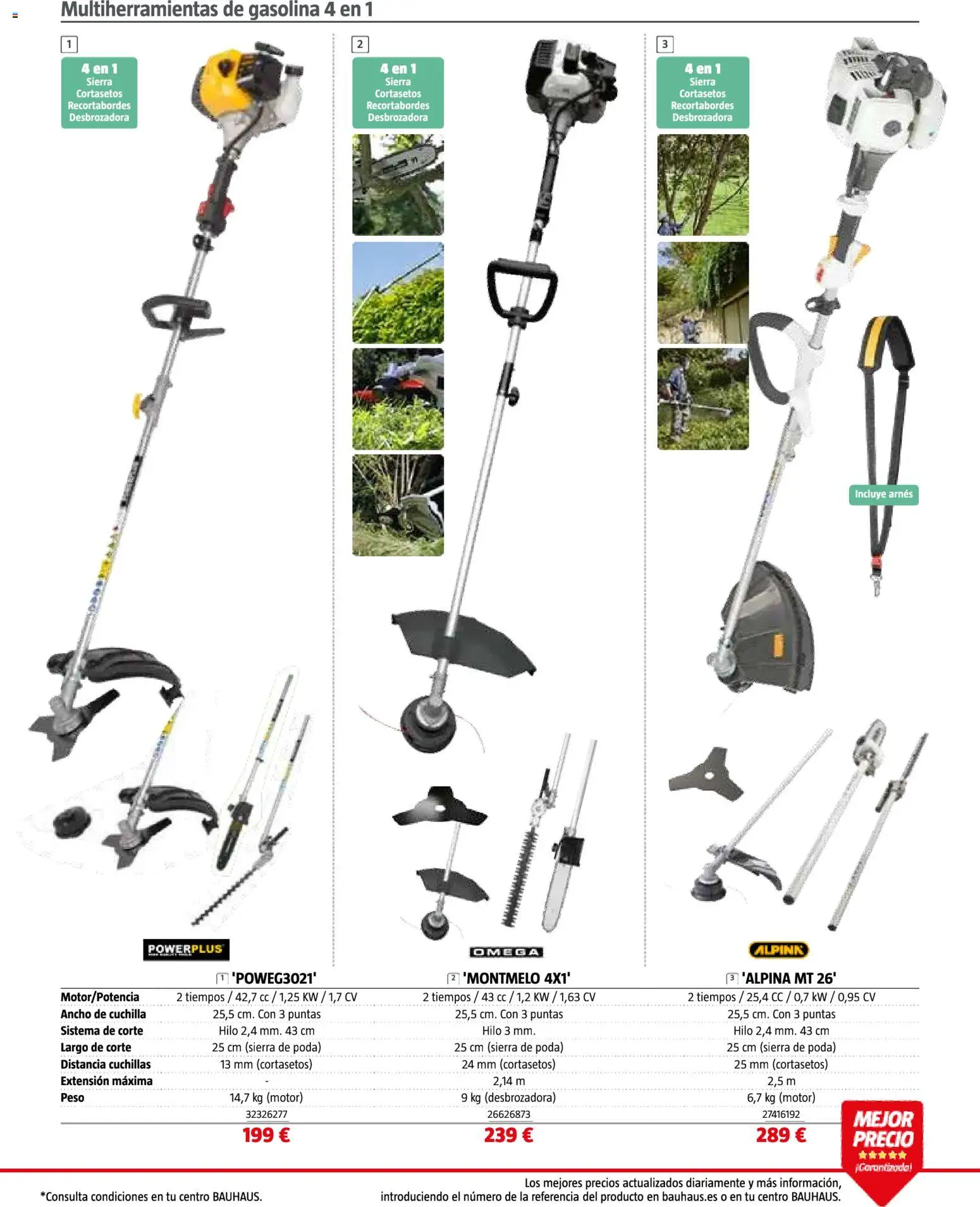 Bauhaus Jardín │ válido desde el 16.03.2026 | Página: 23 | Productos: Desbrozadora, Cortasetos, Peso