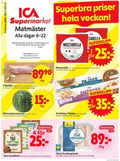 ICA Supermarket - Stockholm - Förhandsvisning av reklamblad från butik ICA Supermarket aktuell från 28.07.2025