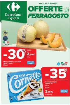 Anteprima del volantino Carrefour	Express catalogo valido a partire dal 07.08.2025