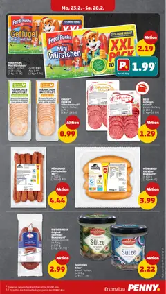 Penny Prospekt 	 ab 23.02.2026 gültig | Seite: 11 | Produkte: Hahnchen, Käse, Wurst, Hahnchenbrust