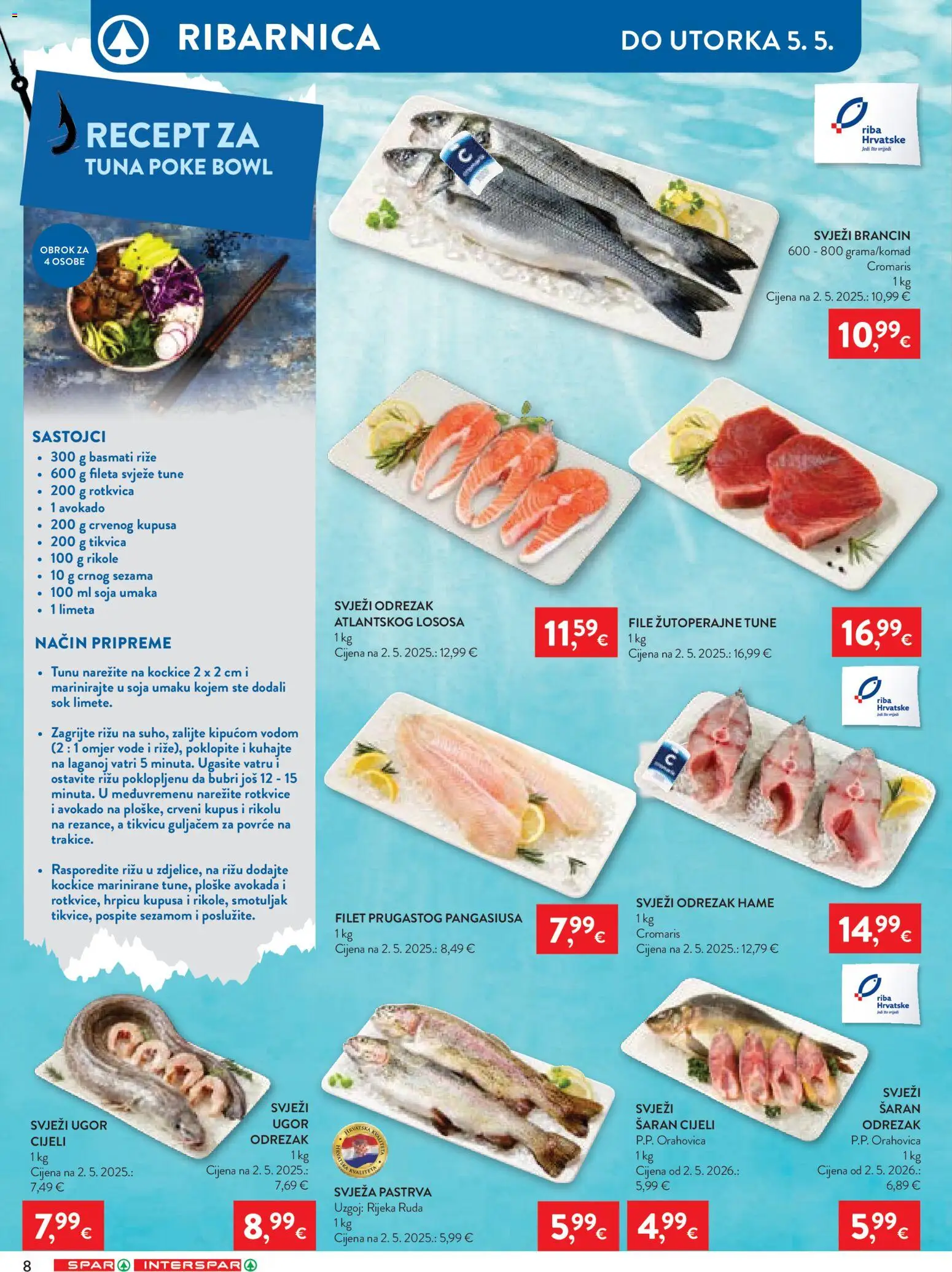 Spar katalog | vrijedi od 27.04.2026 | Stranica: 8 | Proizvodi: Pastrva, Šaran, Avokado, Limeta