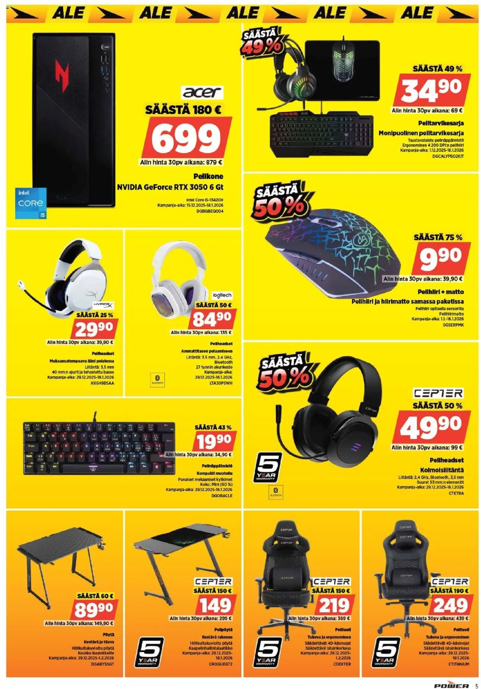 Power - POWER HINTAAN Viikon mainoslehti – voimassa 01.11.2026 alkaen | Sivu: 5