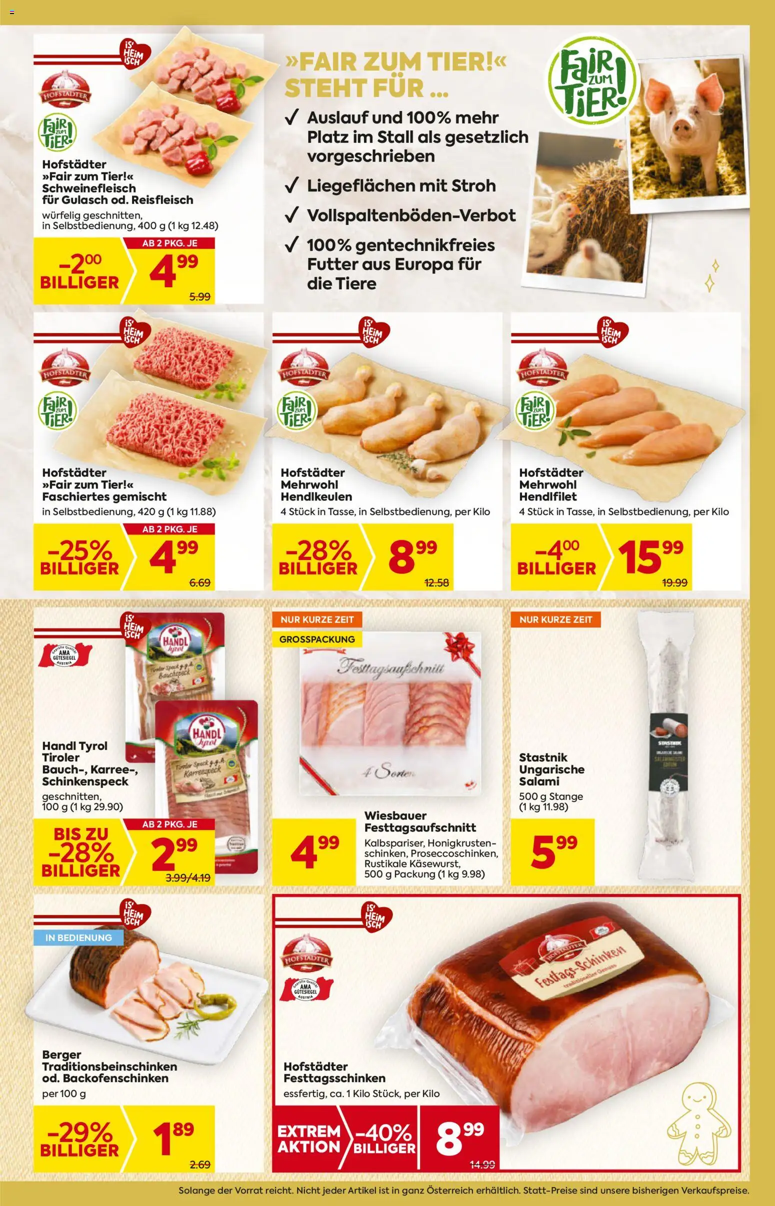 Billa Flugblatt - Burgenland gültig ab 27.11.2025 | Seite: 9 | Produkte: Salami, Schweinefleisch