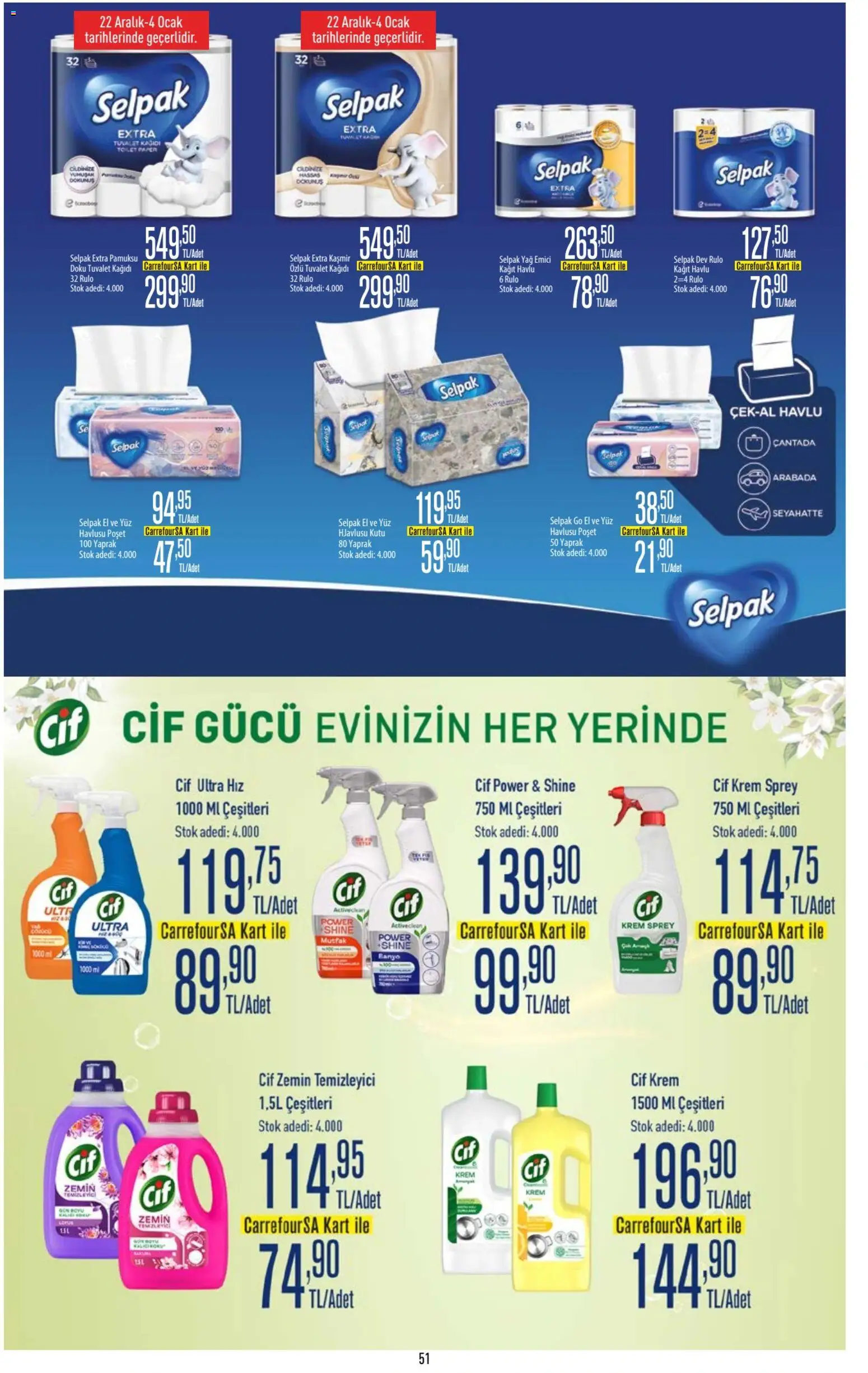 CarrefourSA Katalog - 18.12.2025 tarihinden itibaren geçerlidir | Sayfa: 52 | Ürünler: Tuvalet, Yağ, Kağıt havlu, Yüz havlusu