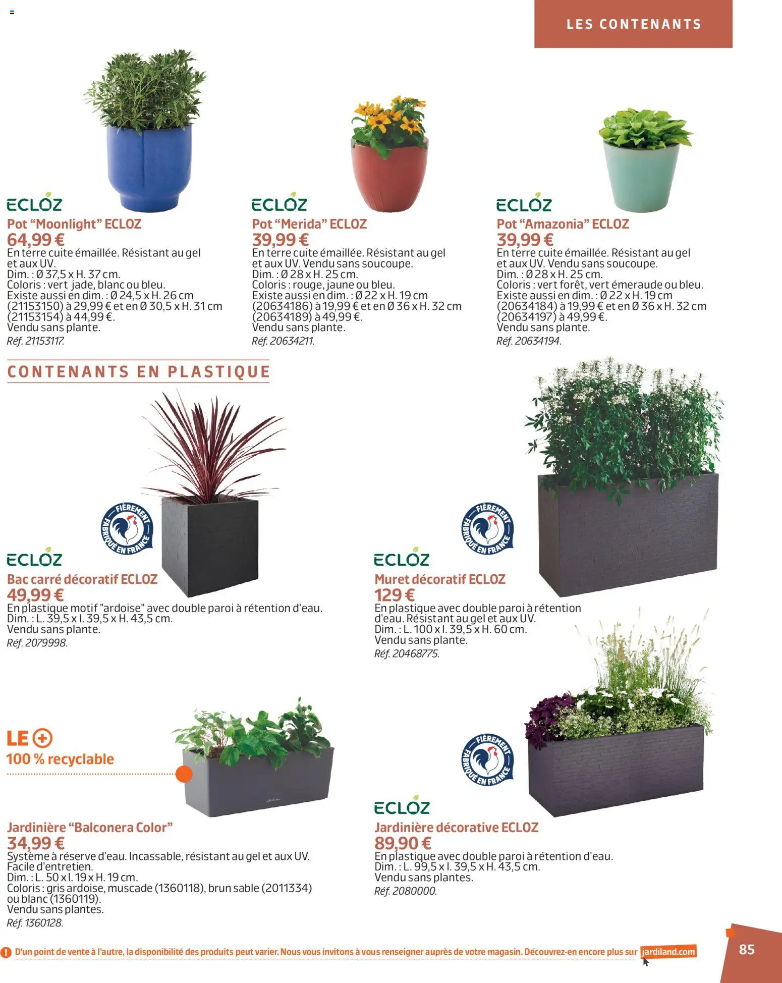 {H1} | Page: 85 | Produits: Jardinière