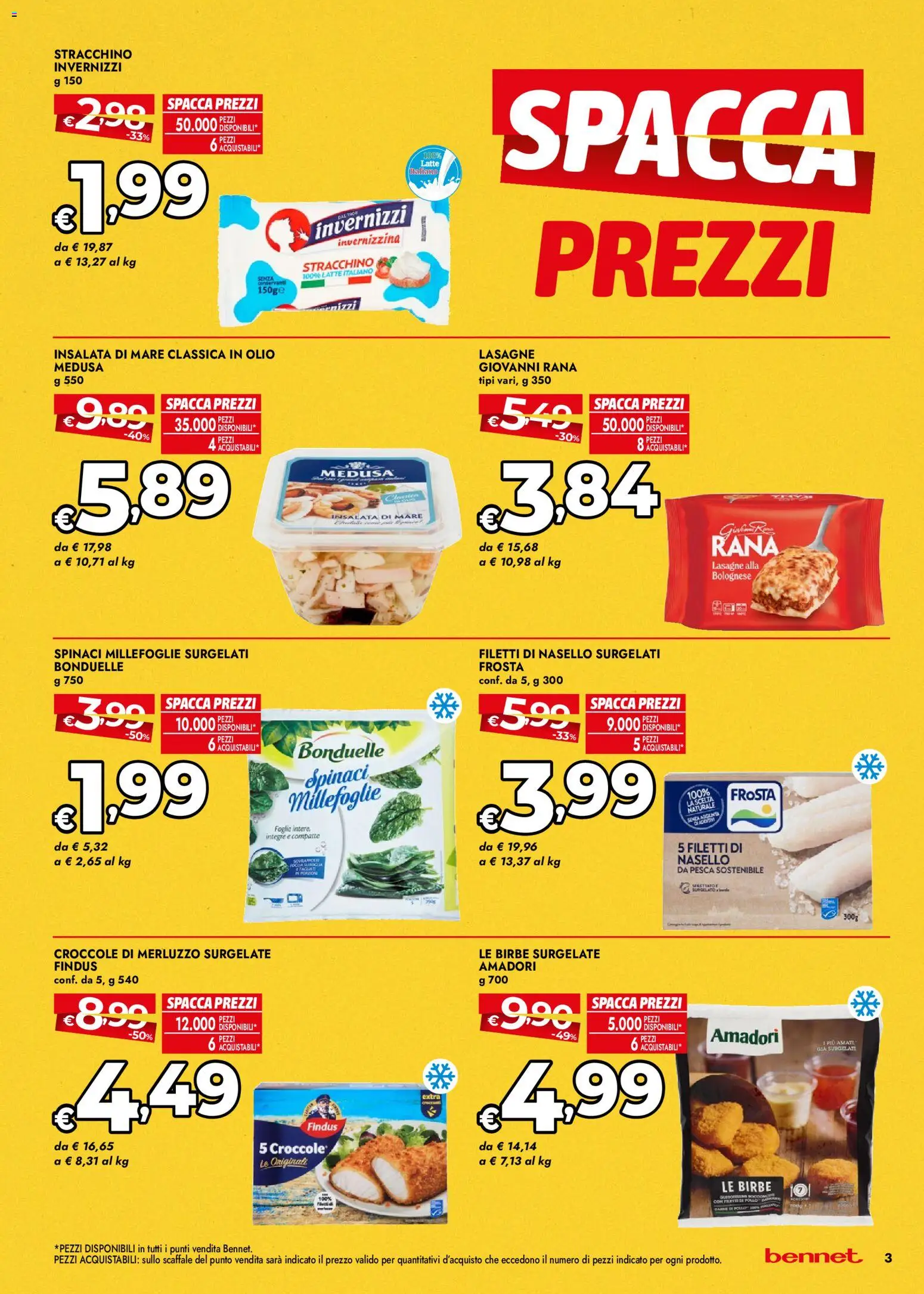 Volantino bennet del 12.02.2026 | Pagina: 3 | Prodotti: Merluzzo, Olio, Scaffale, Nasello