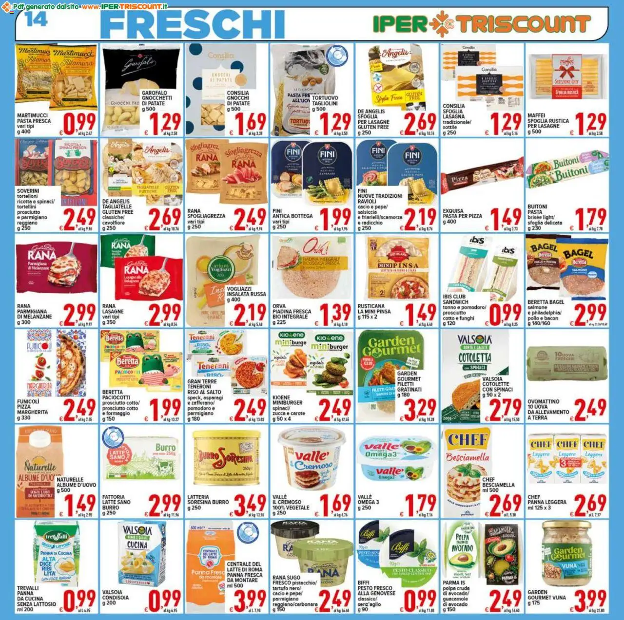 Volantino Ipertriscount del 17.10.2025 | Pagina: 14 | Prodotti: Spinaci, Zucca, Piadina, Ravioli