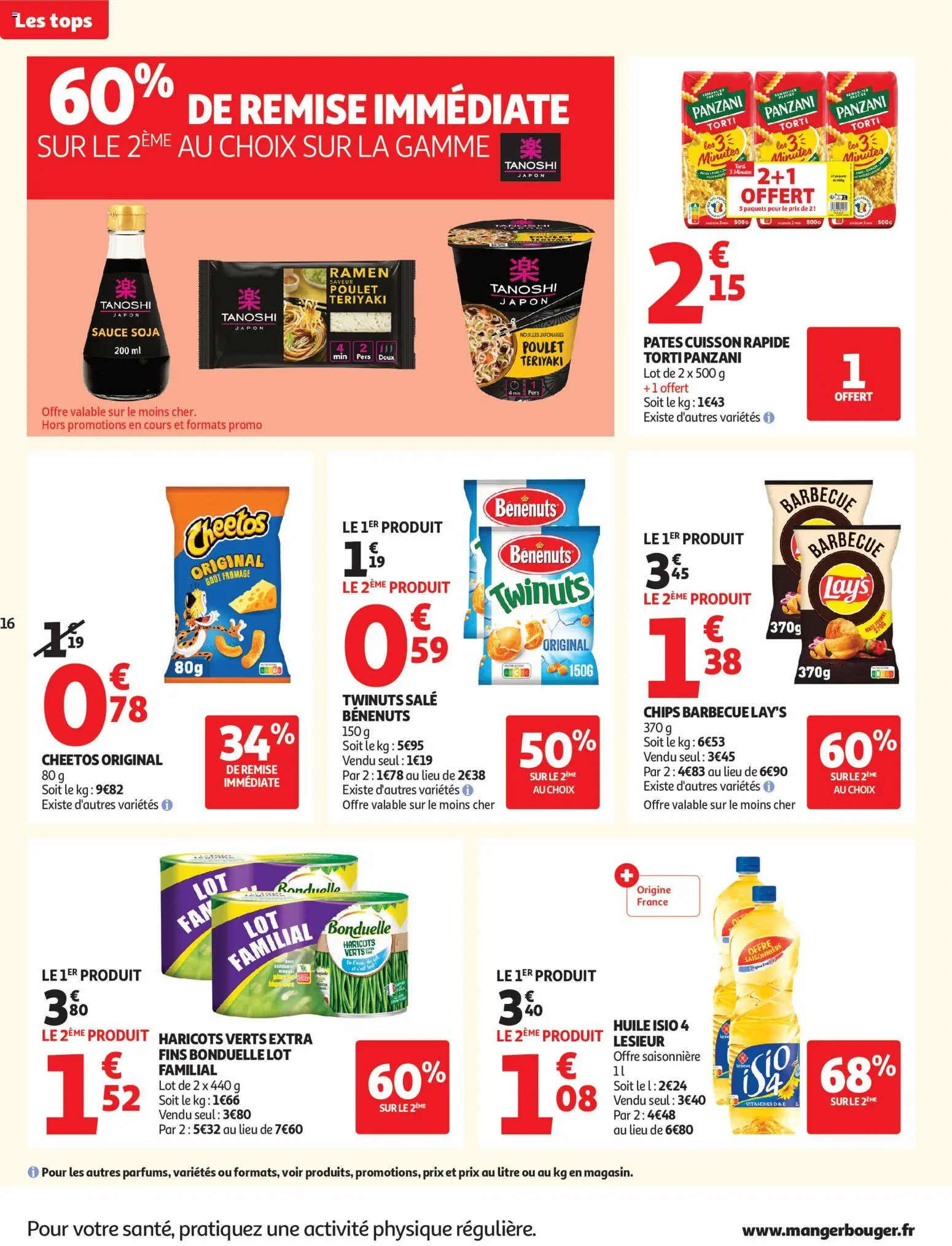 {H1} | Page: 16 | Produits: Haricots verts, Huile, Nouilles, Chips