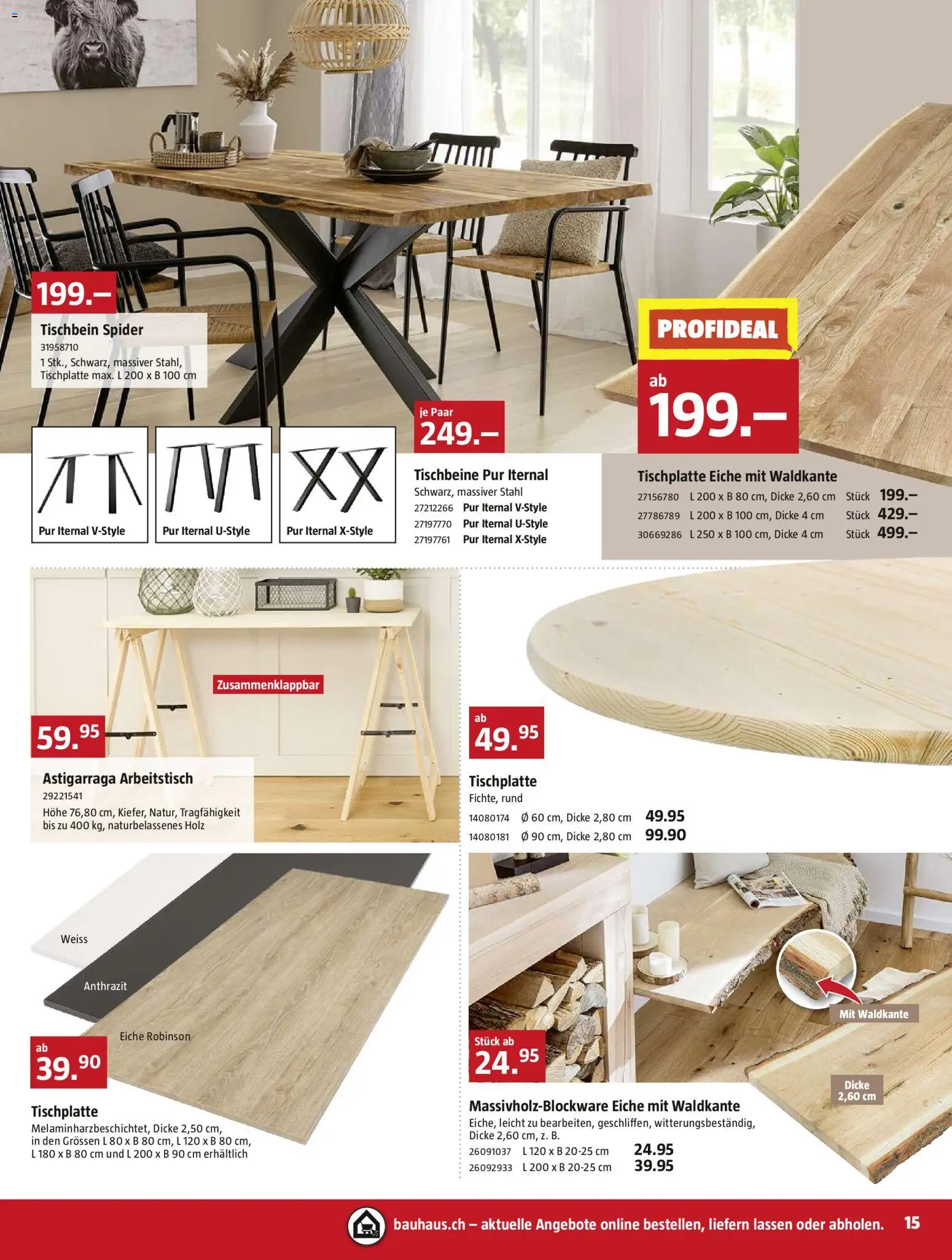 Bauhaus Aktionen – gültig ab 29.12.2025 | Seite: 15 | Produkte: Arbeitstisch