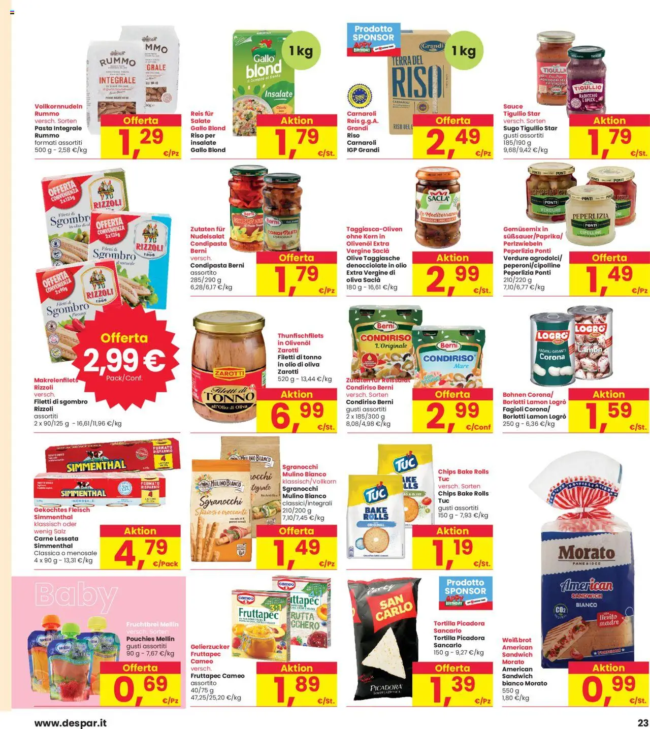 Volantino Interspar del 05.06.2025 | Pagina: 23 | Prodotti: Pane, Olio, Cipolline, Olio di Oliva