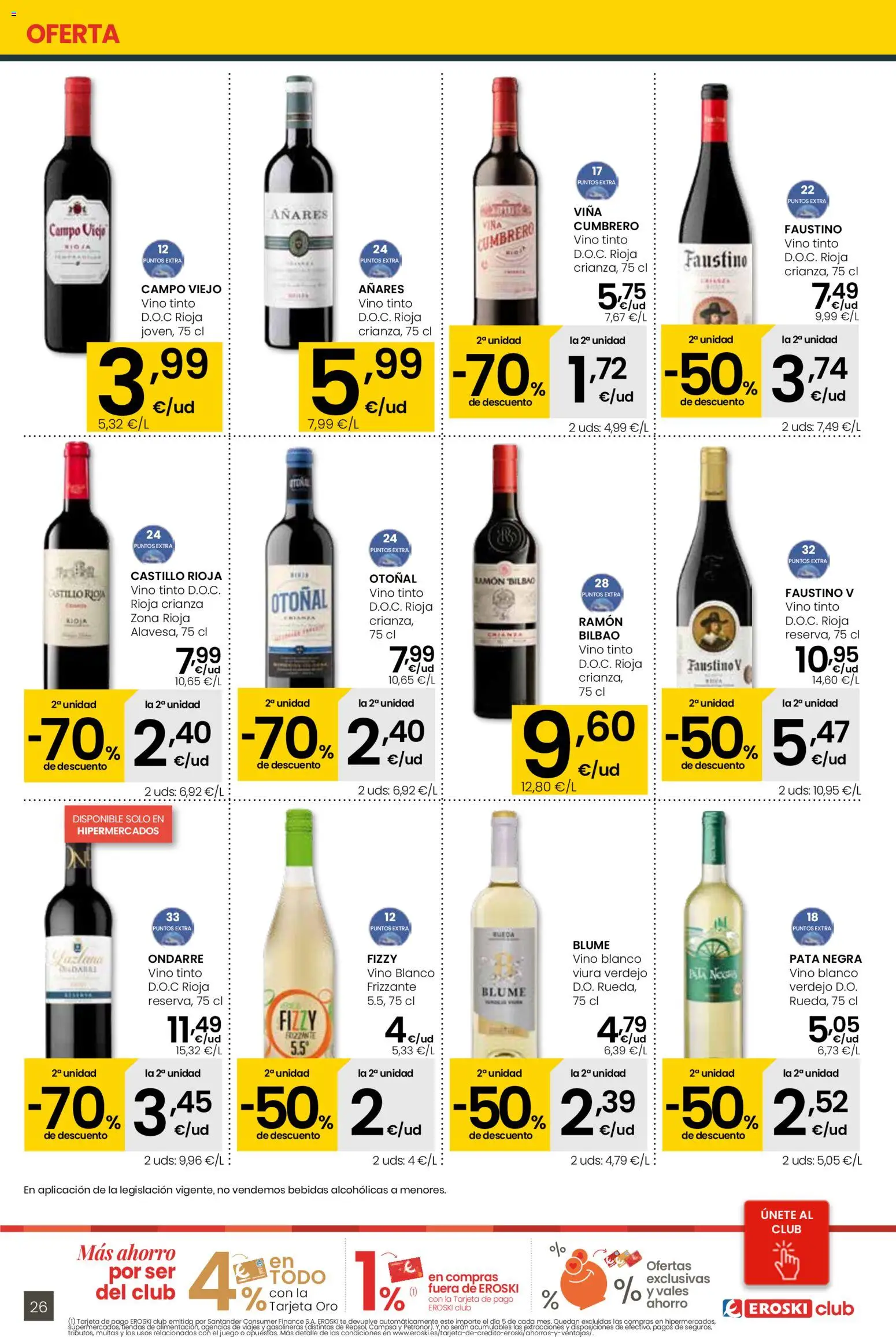 Eroski - Siempre a buen precio │ válido desde el 29.01.2026 | Página: 26 | Productos: Vino