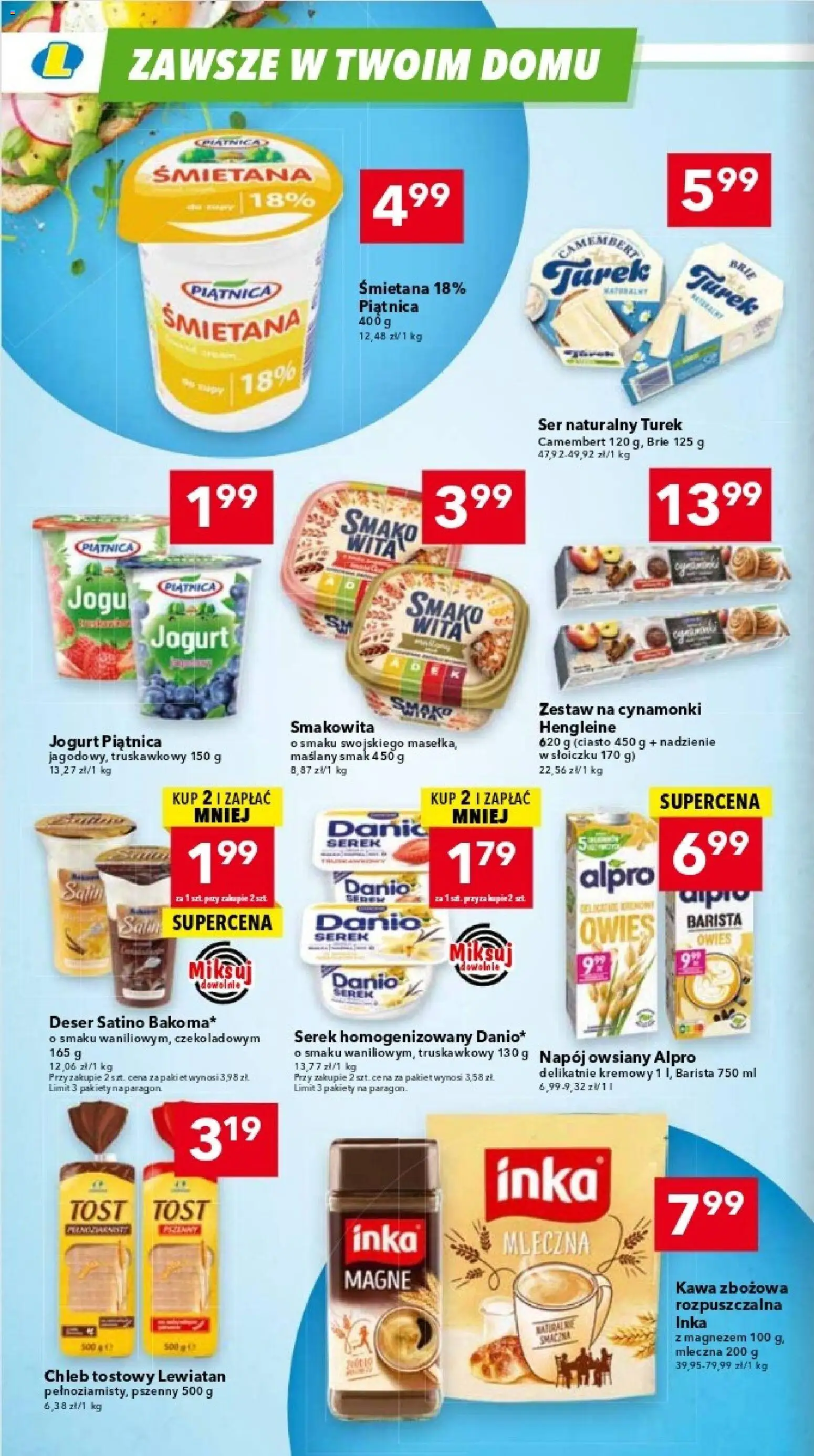 Lewiatan gazetka - Warszawa od 06.11.2025 | Strona: 4 | Produkty: Alpro, Ser, Chleb, Kawa