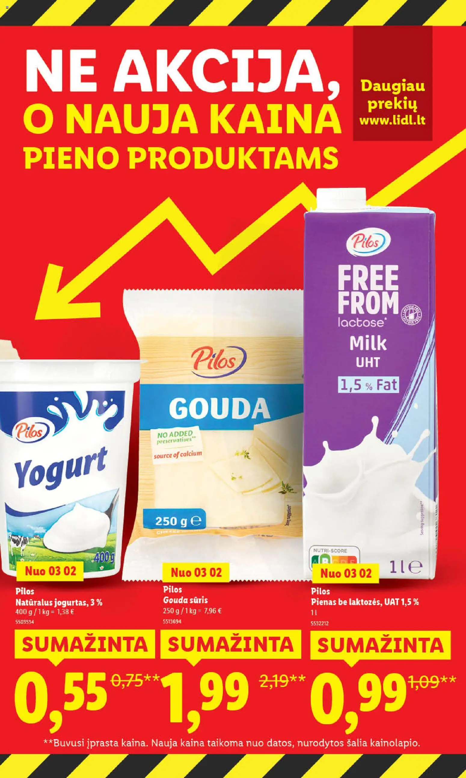 LIDL akcijos nuo 02.03.2026 | Puslapis: 3 | Prekių: Pienas, Sūris