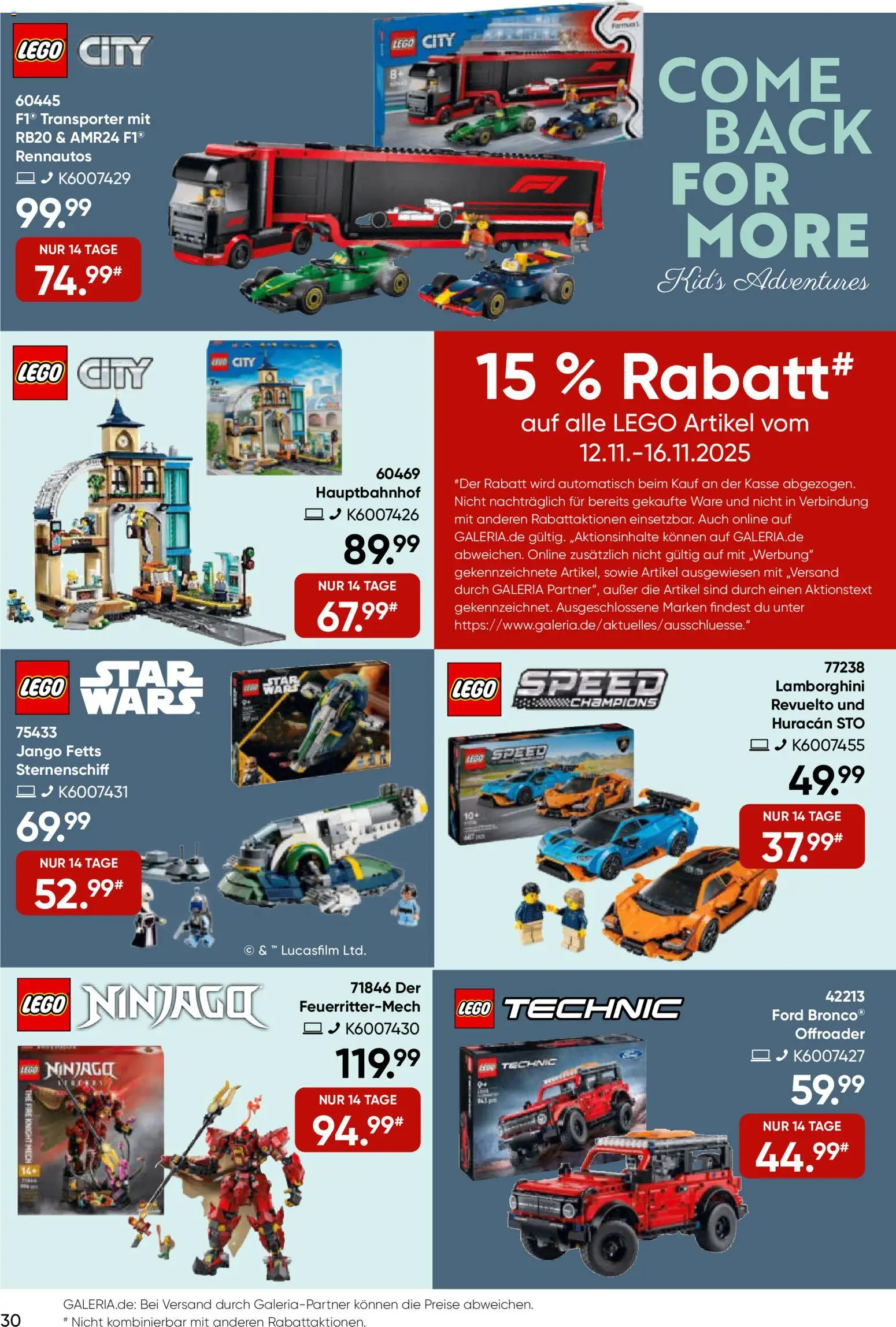 Galeria Karstadt Kaufhof Prospekt 	 – gültig ab 13.11.2025 | Seite: 30