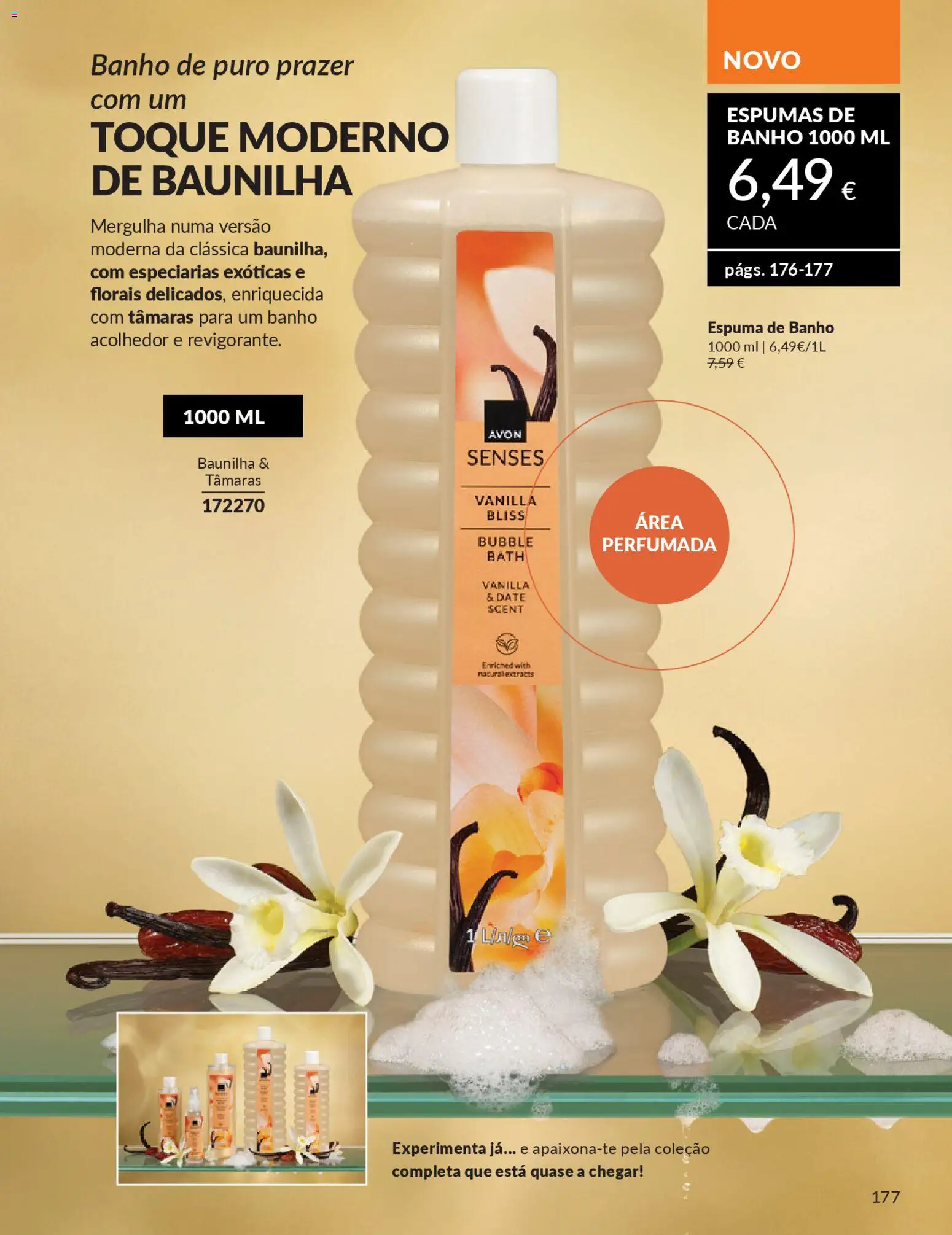 Catálogo Avon Campanha 1 │ válido de 01.01.2026 | Página: 177 | Produtos: Espuma de banho, Banho, Tâmaras