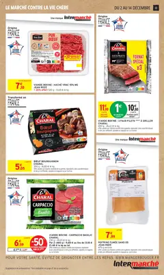 Intermarché - Prévisualisation de VIANDE BOVINE : HACHÉ VRAC 15% MG JEAN ROZÉ, Viande bovine hachée vrac 15% MG, + 30% offert 520 g valide à partir de 02.12.2025 | Page: 13