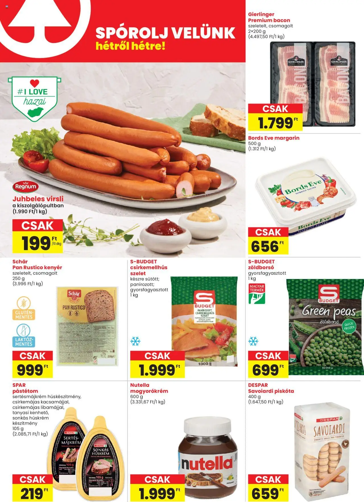 Spar akciós ujság - amely érvényes a következő dátumtól: 25.09.2025 | Oldal: 2 | Termékek: Tiramisu, Bacon, Kenyér, Pástétom