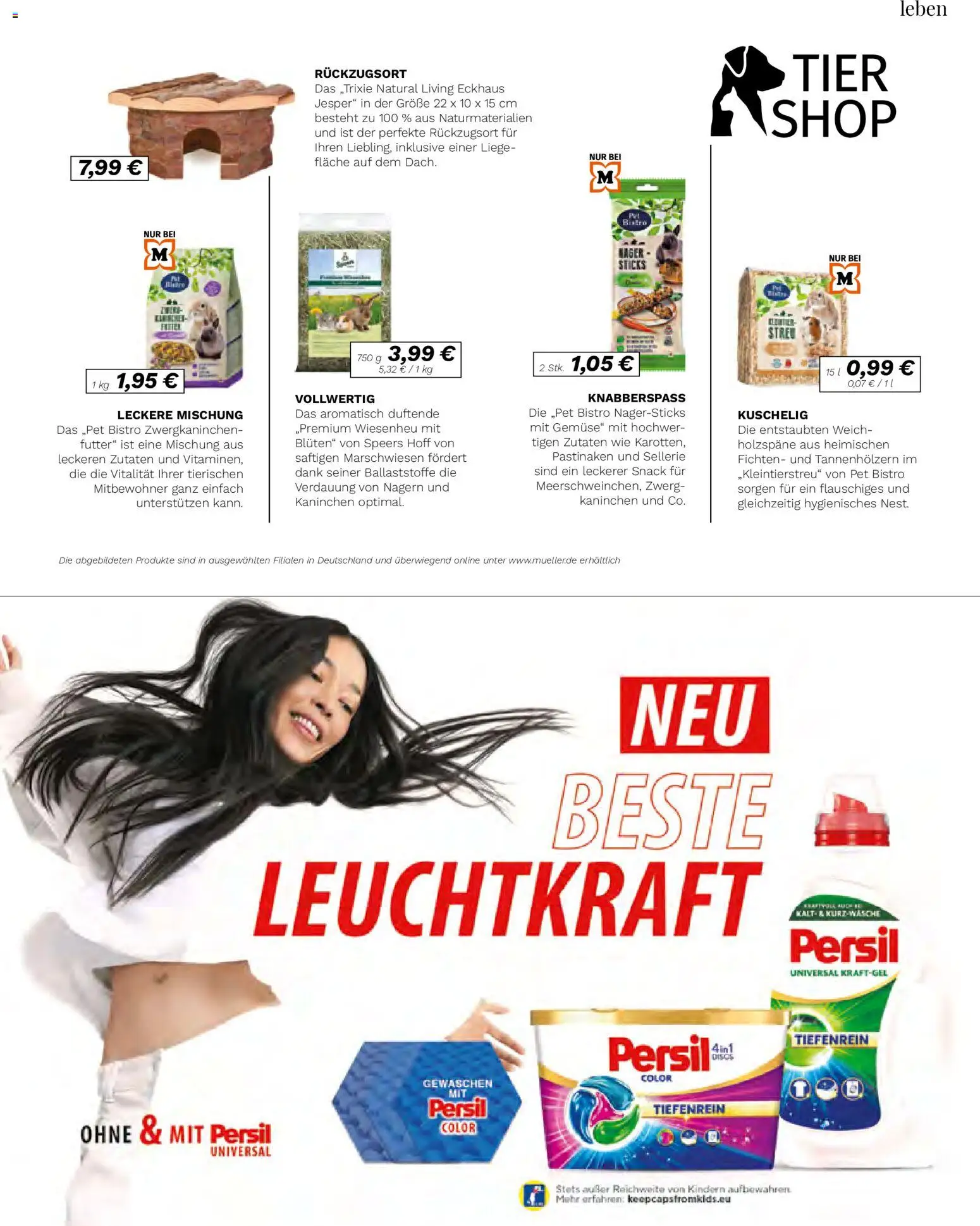 Müller Lifestyle – gültig ab 12.03.2026 | Seite: 85 | Produkte: Kaninchen, Liege, Gemüse, Persil