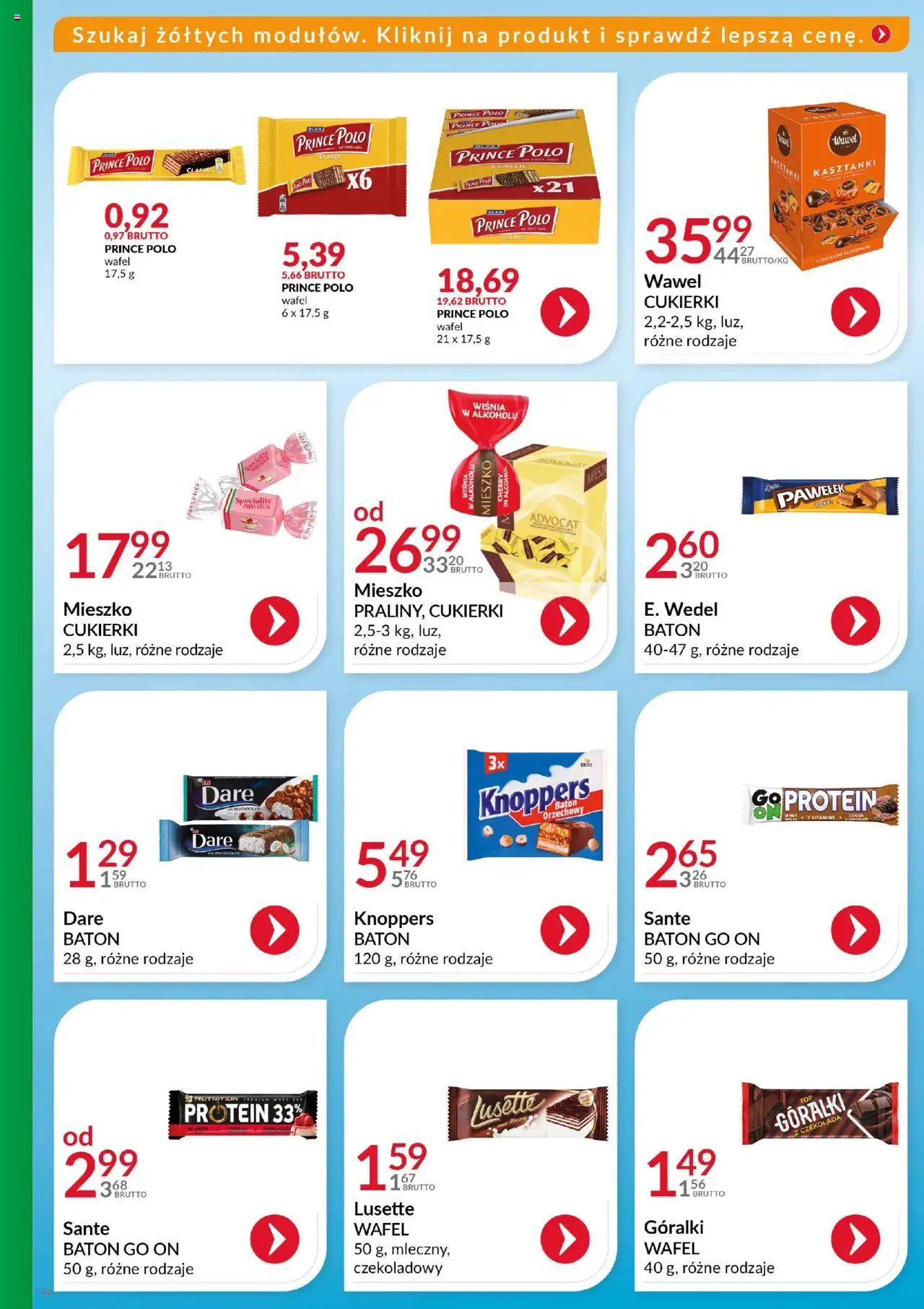 Eurocash Gazetka - Katalog Artykułów Spożywczych od 19.10.2025 | Strona: 48 | Produkty: Knoppers, Baton, Czekolada, Cukierki
