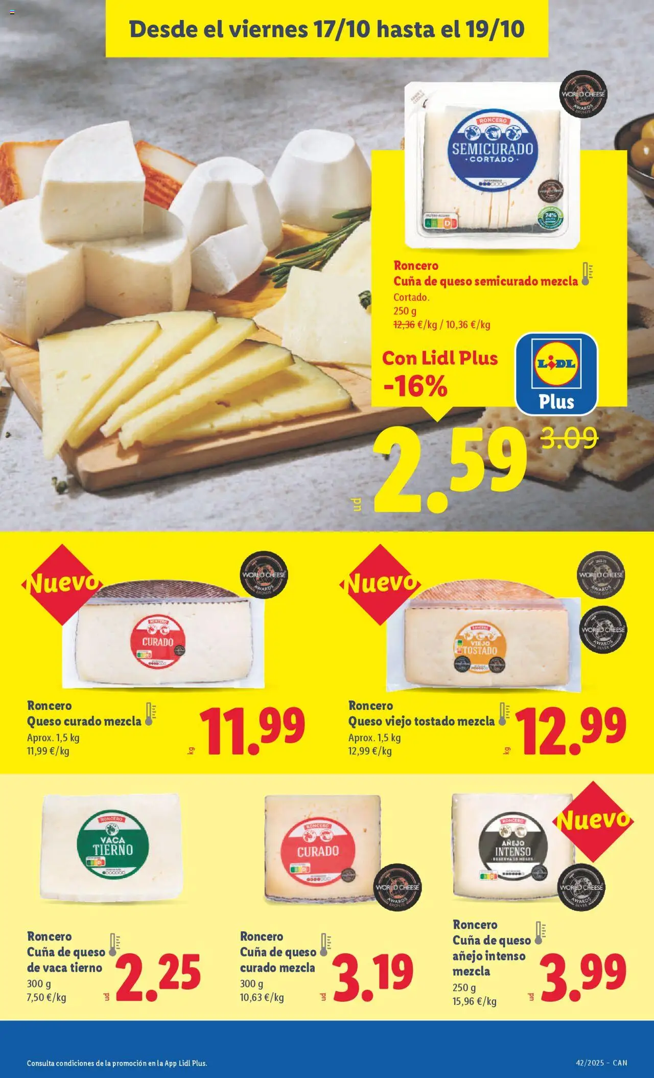 Lidl - Canarias │ válido desde el 13.10.2025 | Página: 25 | Productos: Queso de vaca, Queso, Cuna