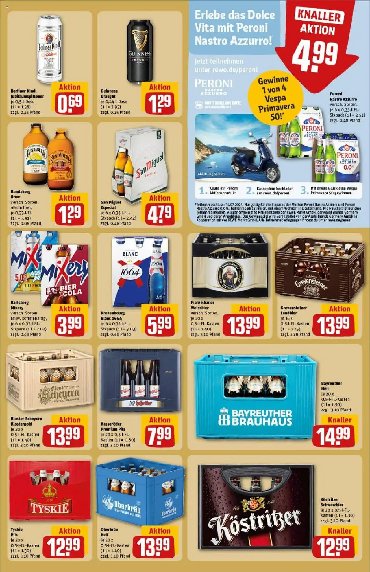 Rewe prospekt Schwerin	 - gültig ab dem 13.07.2025 | Seite: 25 | Produkte: Franziskaner, Tyskie, Kostritzer, Hasseröder
