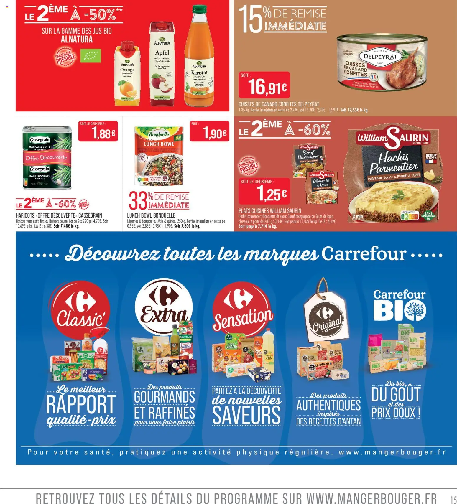 {H1} | Page: 15 | Produits: Orange, Bœuf bourguignon, Pomme de terre, Jus