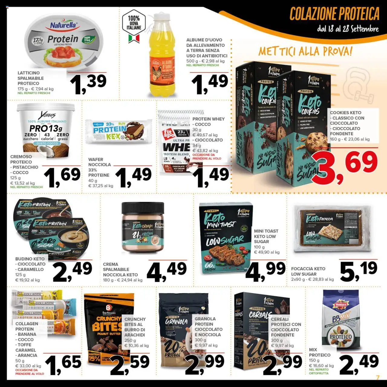 Volantino Todis del 18.09.2025 | Pagina: 7 | Prodotti: Crema, Uova, Focaccia, Arancia