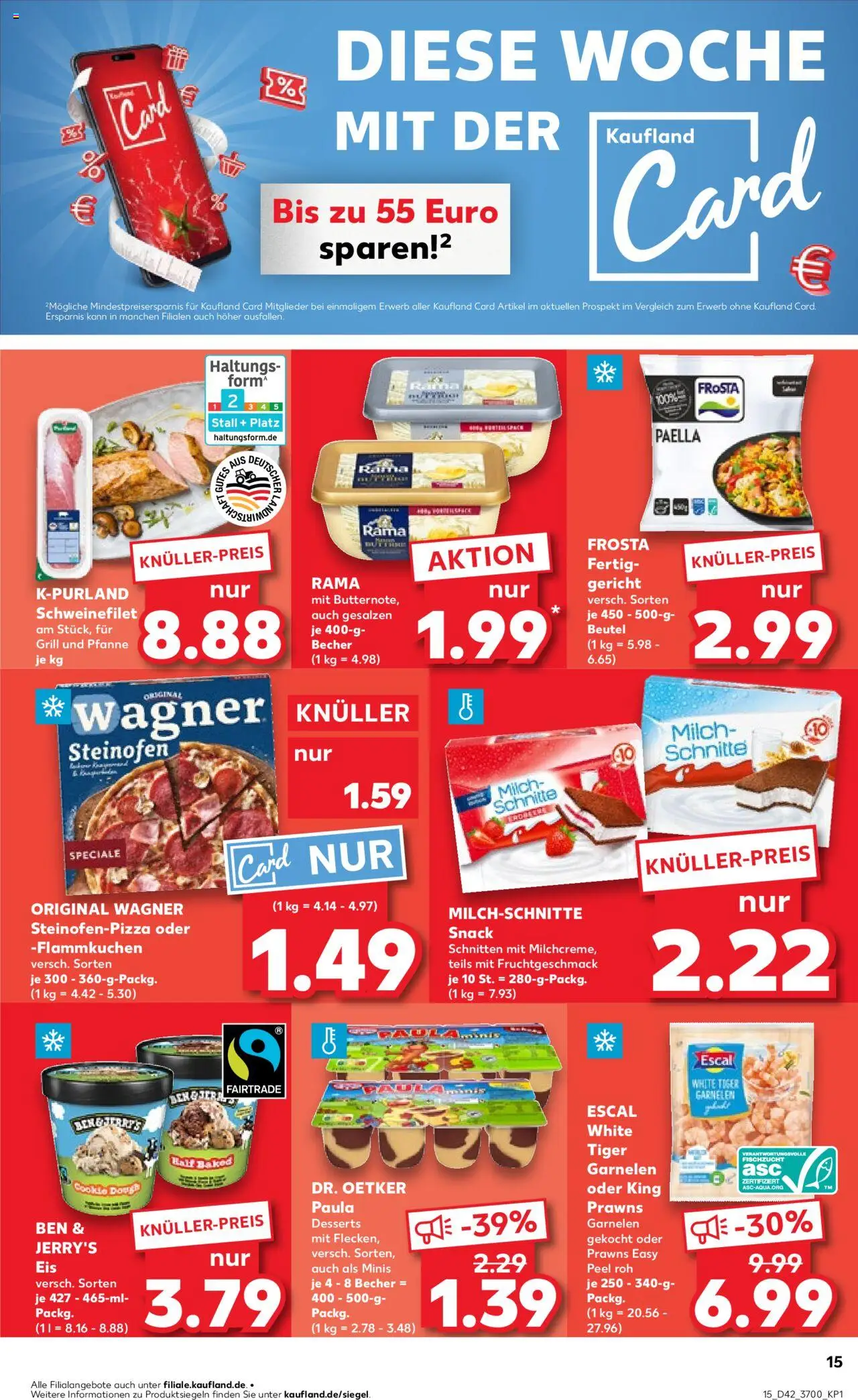 Kaufland prospekt Rostock	 – gültig ab 19.10.2025 | Seite: 15 | Produkte: Grill, Rama, Garnelen, Eis