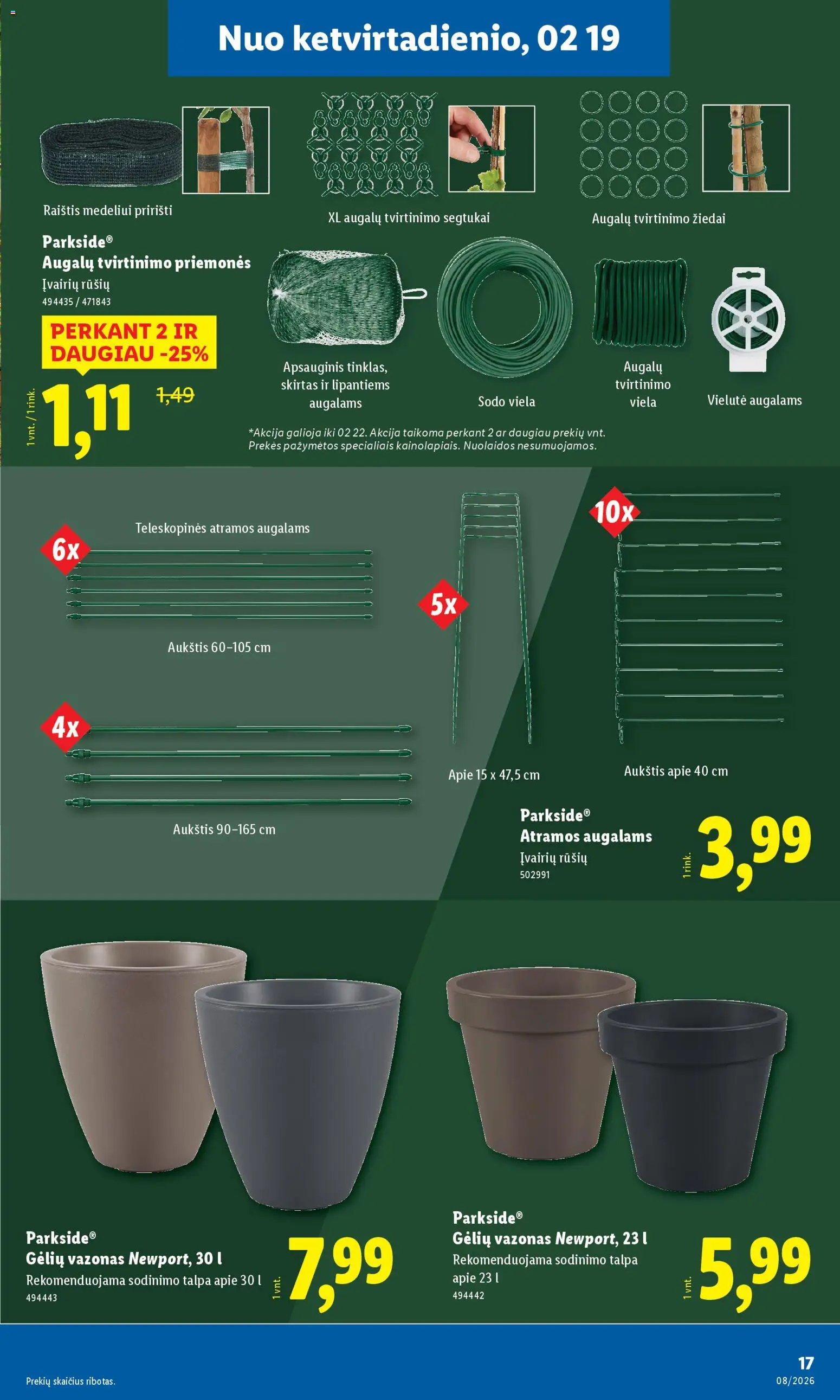 LIDL akcijos nuo 16.02.2026 | Puslapis: 17 | Prekių: Vazonas