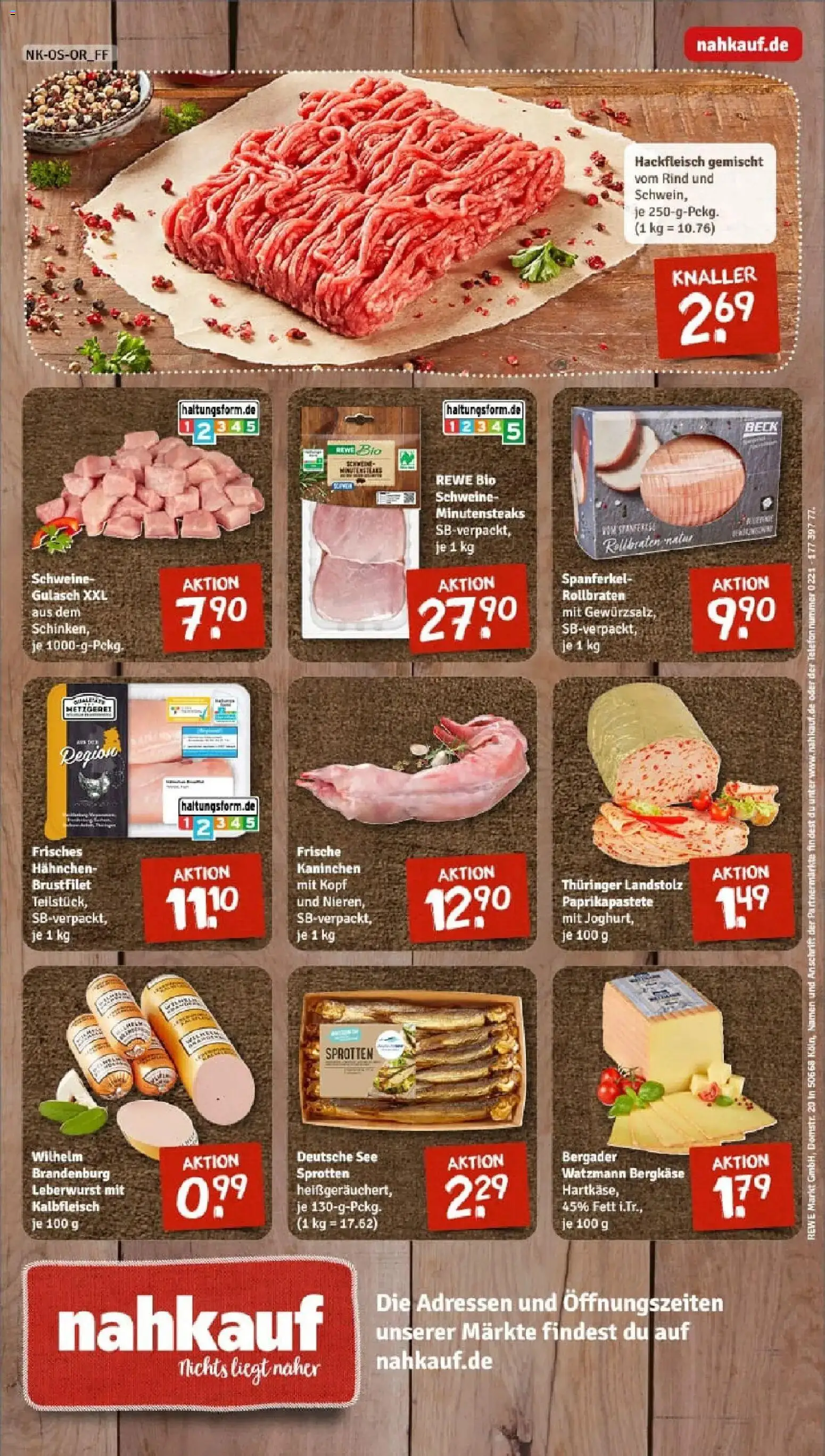 Rewe prospekt Schneeberg	 – gültig ab 26.01.2026 | Seite: 8 | Produkte: Hahnchen, Paprika, Gulasch, Steak