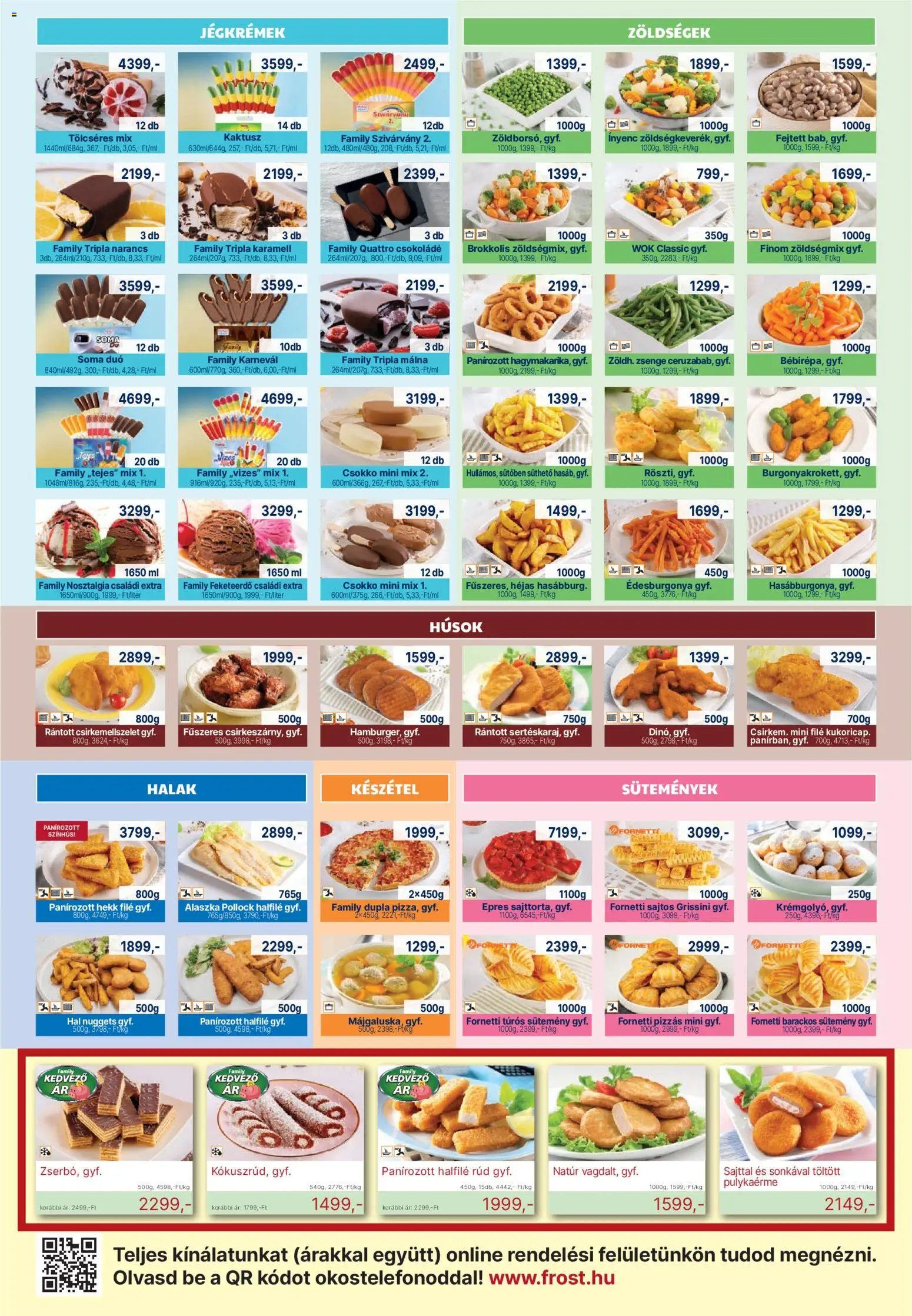 Family Frost akciós ujság - amely érvényes a következő dátumtól: 01.02.2026 | Oldal: 2 | Termékek: Halak, Málna, Hal, Sütemények