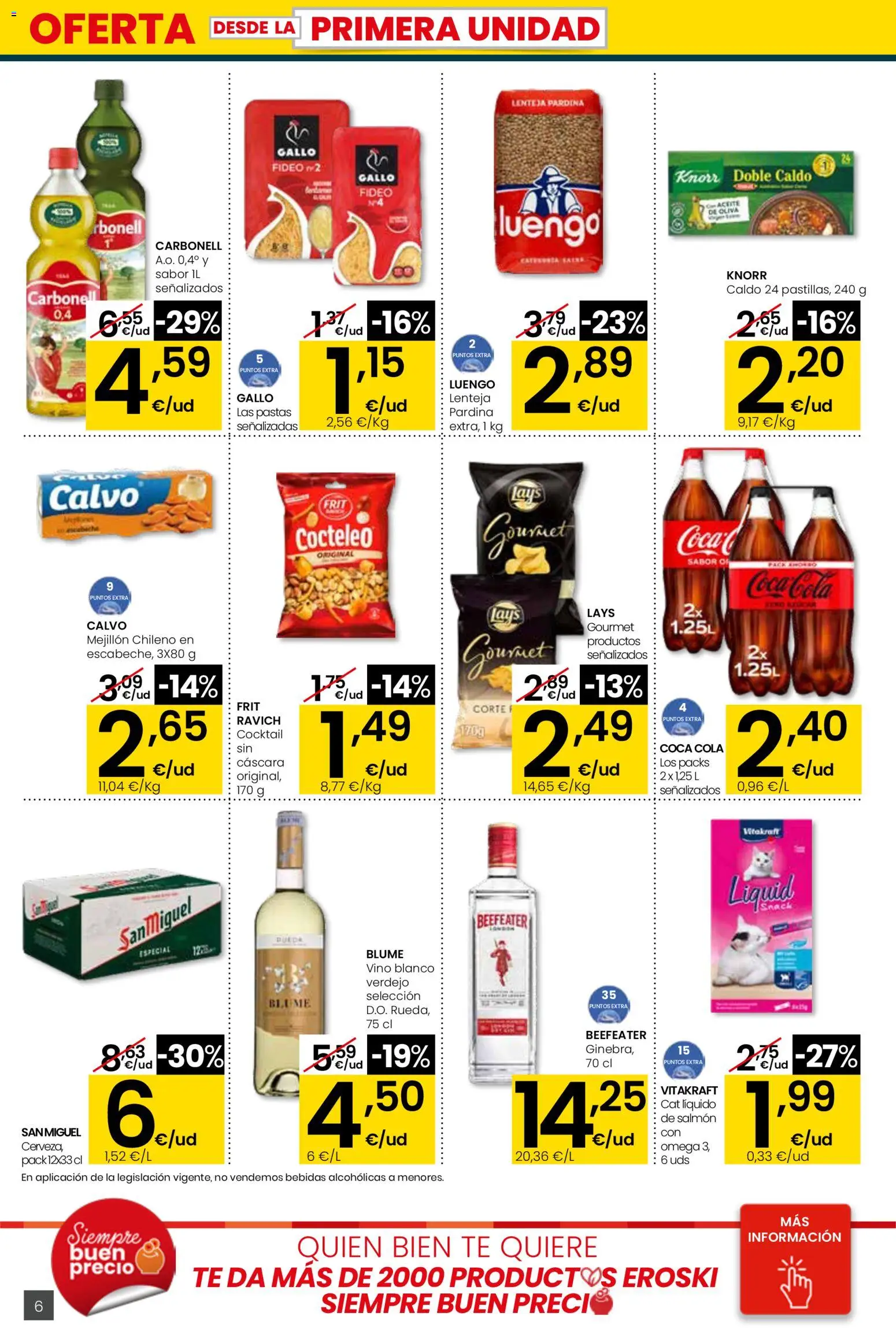 Eroski - Siempre a buen precio city │ válido desde el 12.02.2026 | Página: 6 | Productos: Aceite, Vino, Té, Aceite de oliva