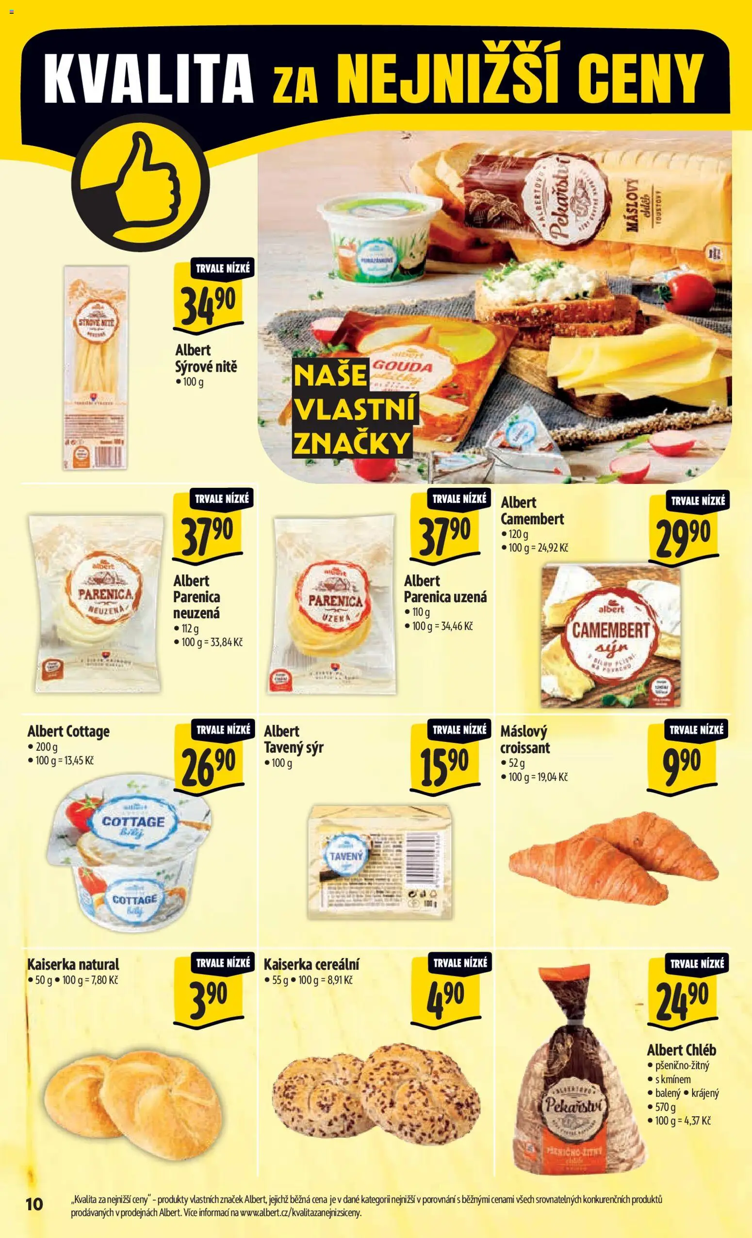 Albert leták - Hypermarket od 14.01.2026 | Strana: 15 | Produkty: Tavený sýr, Sýr, Croissant, Cottage