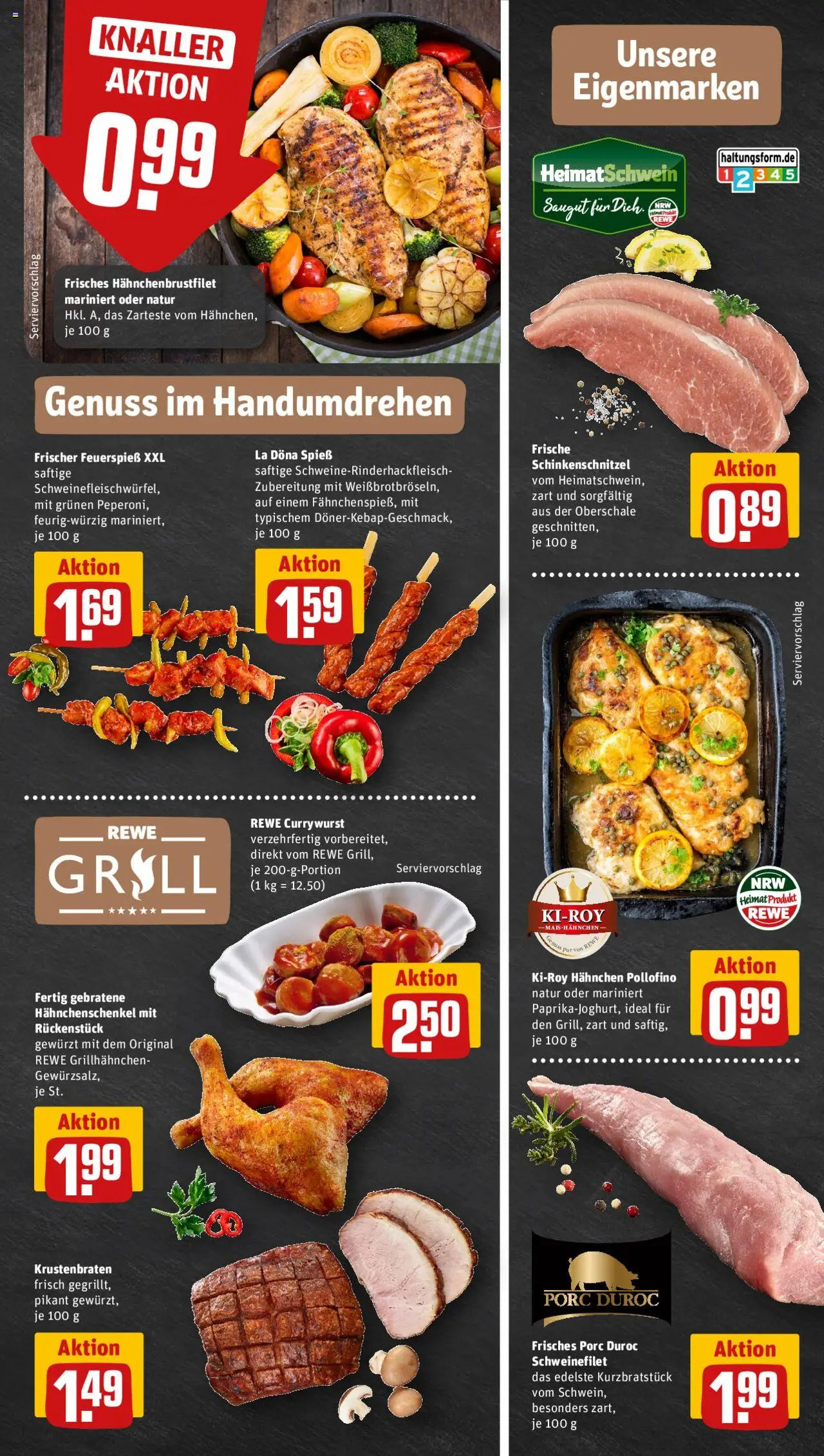 Rewe ihr Kaufpark Prospekt 	 - gültig ab dem 25.08.2025 | Seite: 7 | Produkte: Hahnchen, Hahnchenschenkel, Krustenbraten, Schweinefilet